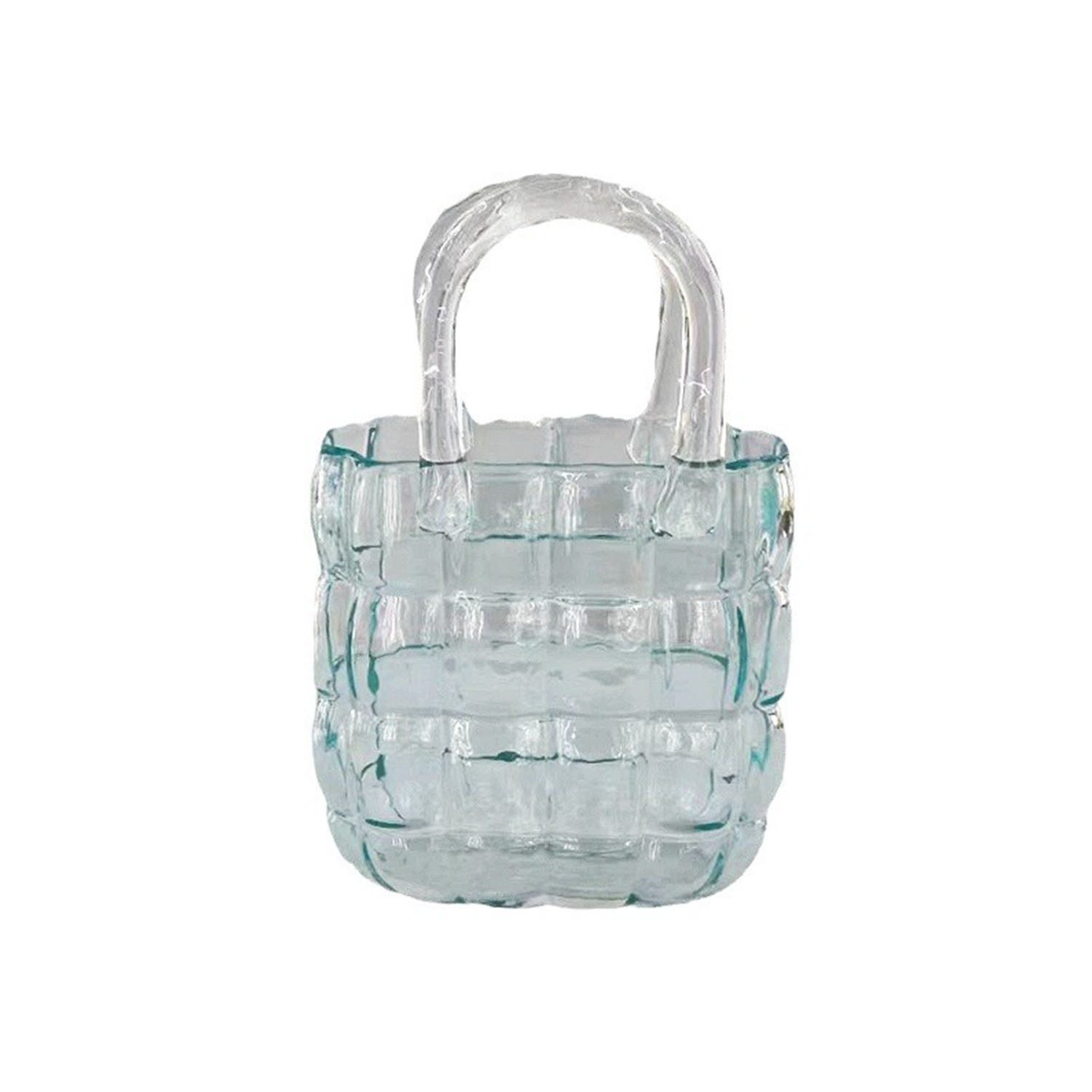 FELIXLEO Dekovase Handtaschenvase aus Glas schillernde günstig online kaufen