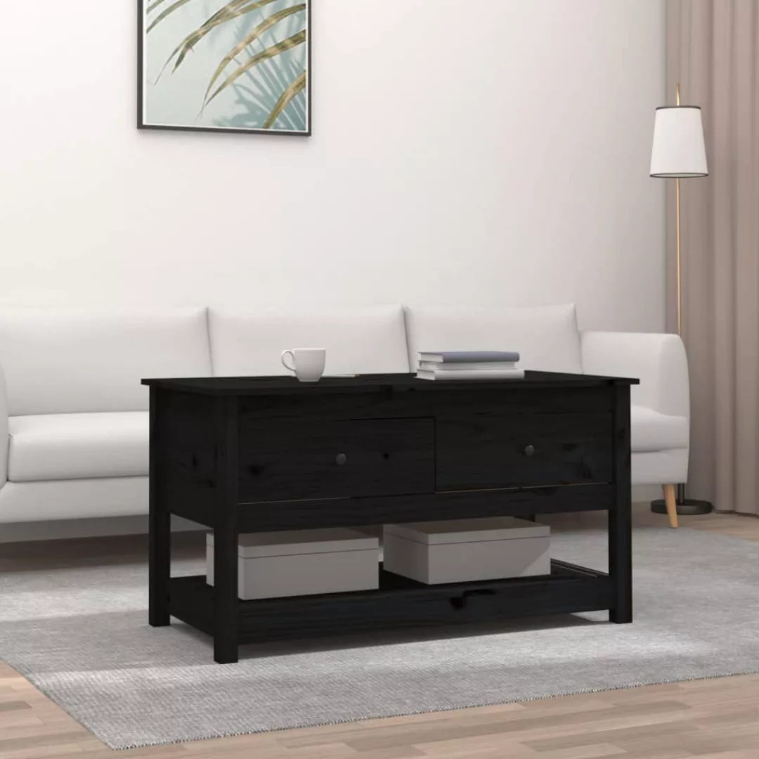 Vidaxl Couchtisch Schwarz 102x49x55 Cm Massivholz Kiefer günstig online kaufen