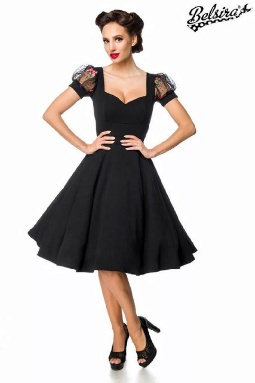BELSIRA Trachtenkleid Belsira - Kleid mit Puffärmeln - (2XL,3XL,4XL,L,M,S) günstig online kaufen