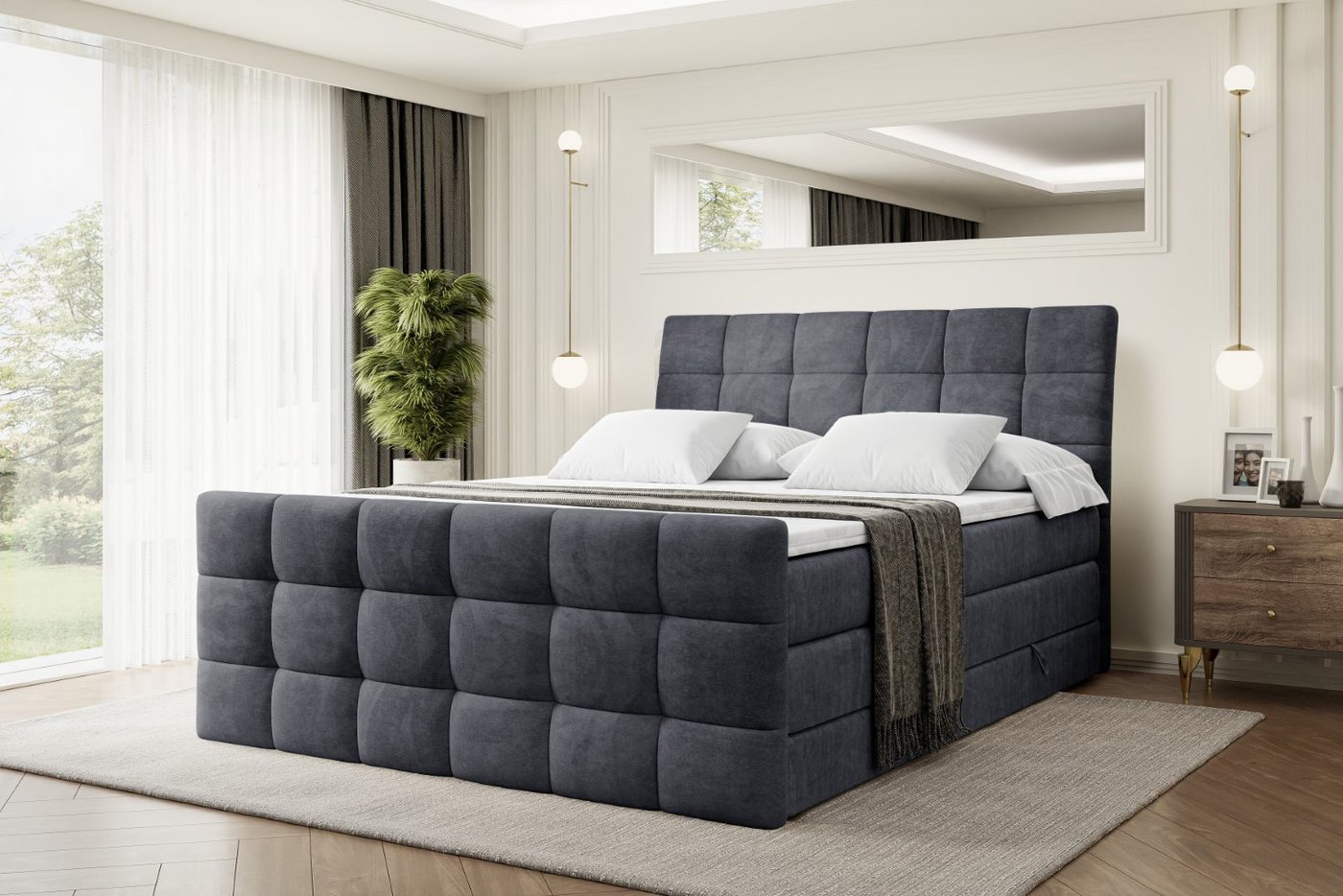 ALTDECOR Boxspringbett BRUGO-Z KING günstig online kaufen