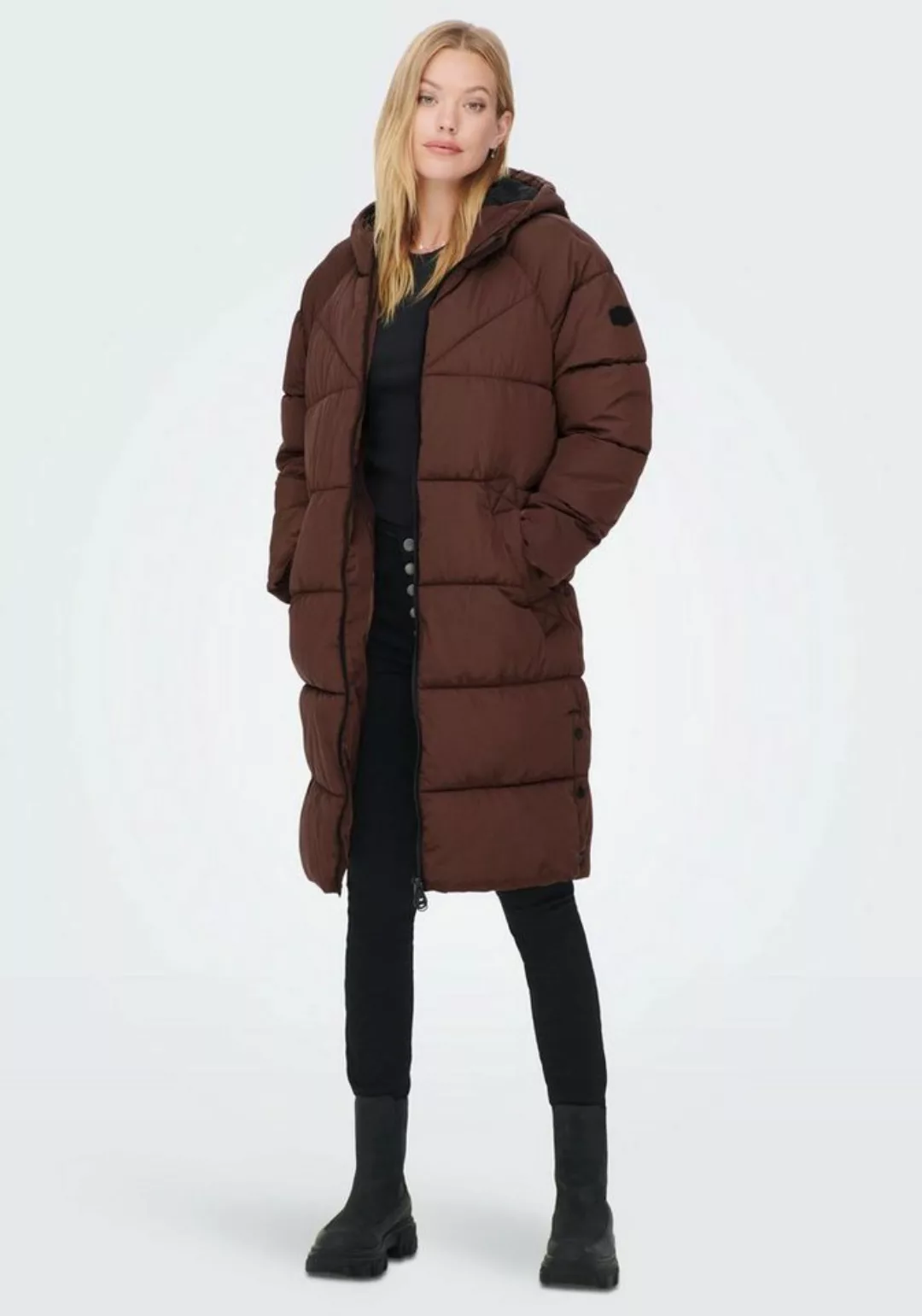 ONLY Steppmantel ONLAMANDA LONG PUFFER COAT mit Kapuze günstig online kaufen