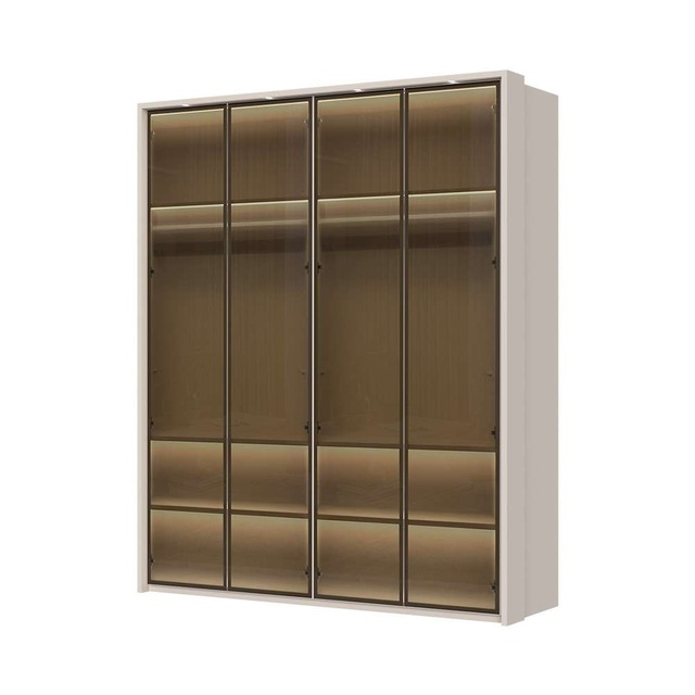 Places of Style Drehtürenschrank »Opera Parsol-Glastüren, LED-Glasbodenbele günstig online kaufen