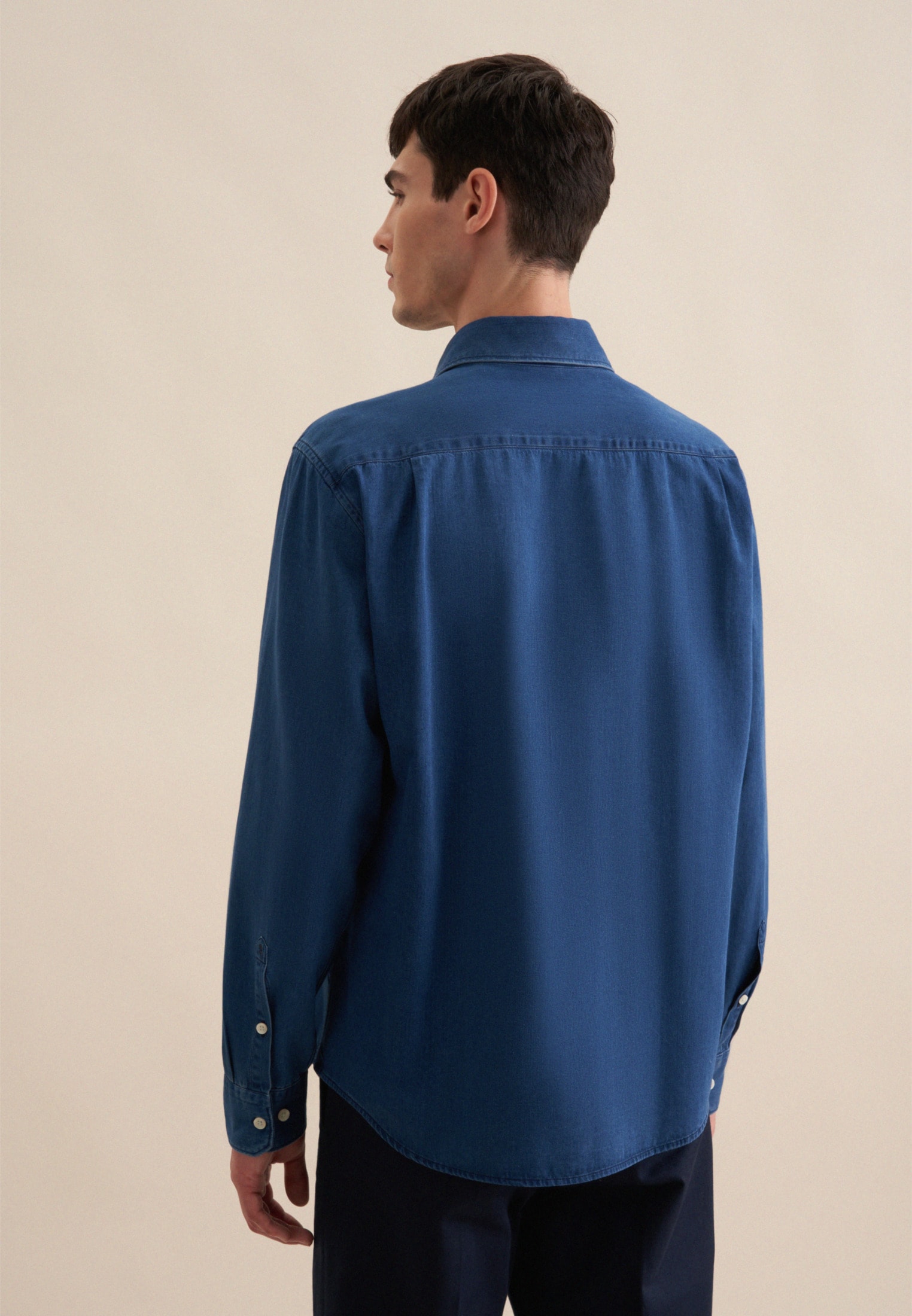 seidenstickerJeanshemd, Regular Kentkragen Denim günstig online kaufen