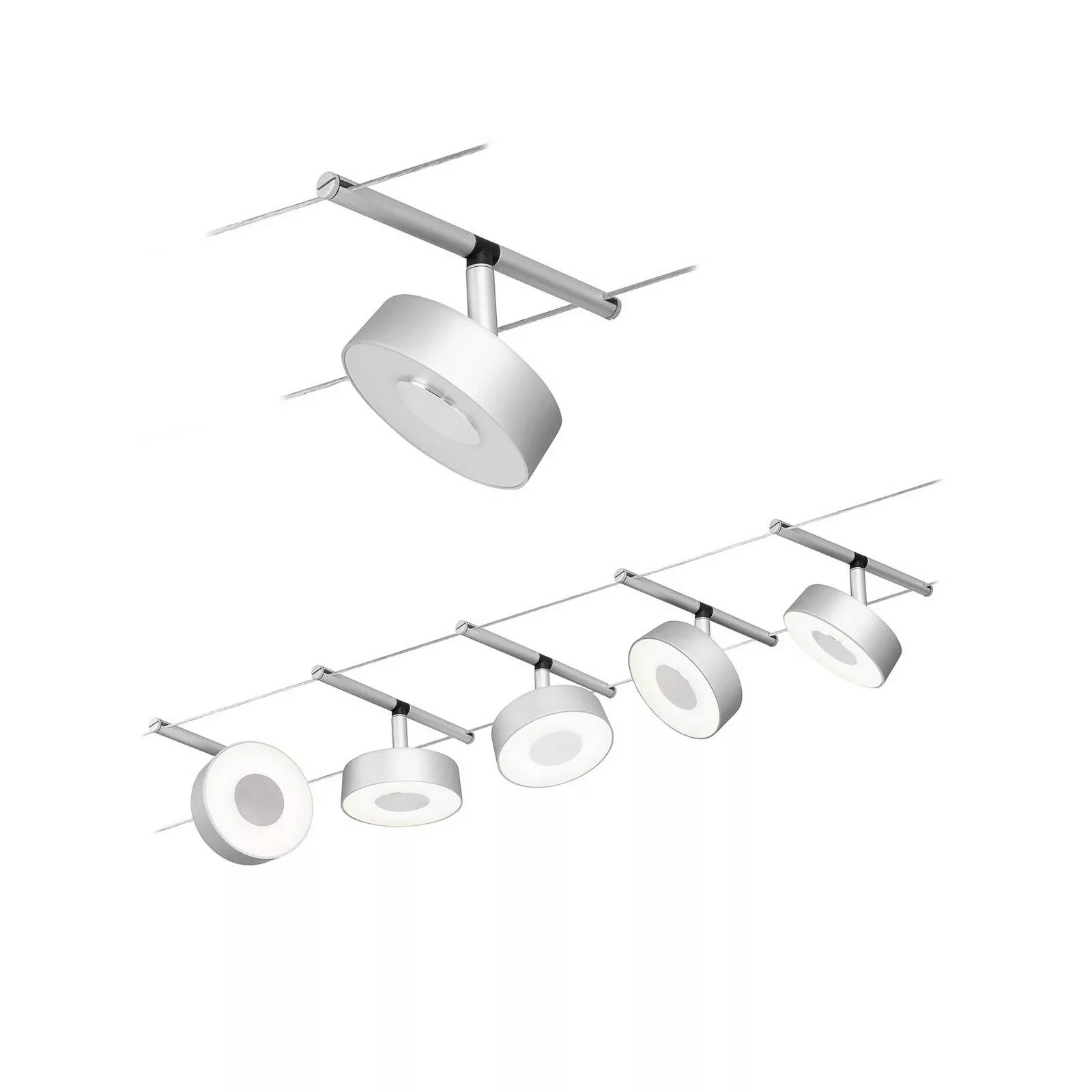 Paulmann Circle LED-Seilsystem 5fl. chrom matt günstig online kaufen