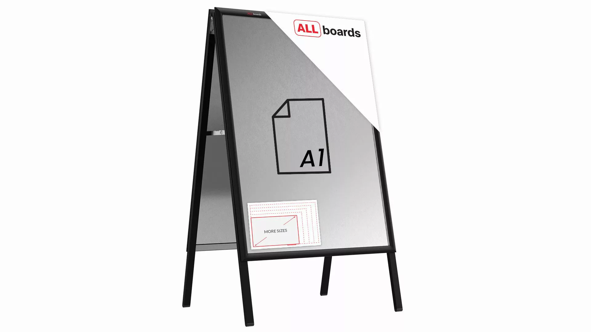 ALLboards Einzelrahmen ALLboards Doppelseitige Werbetafel Kundenstopper günstig online kaufen