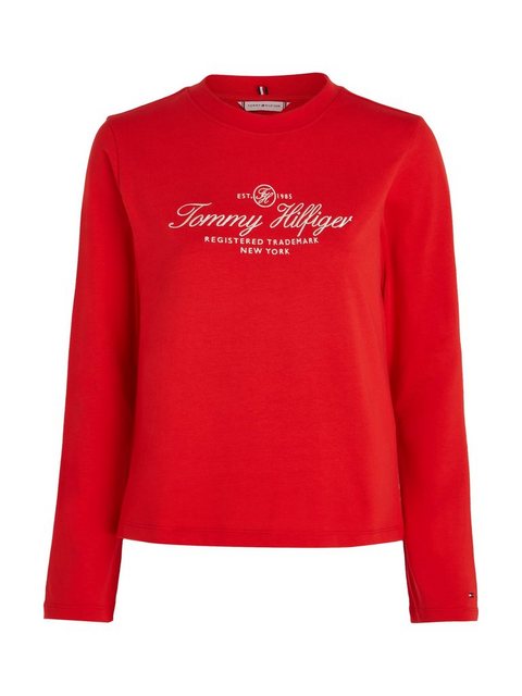 Tommy Hilfiger Langarmshirt mit dezentem Markenlabel auf dem Ärmelabschluss günstig online kaufen