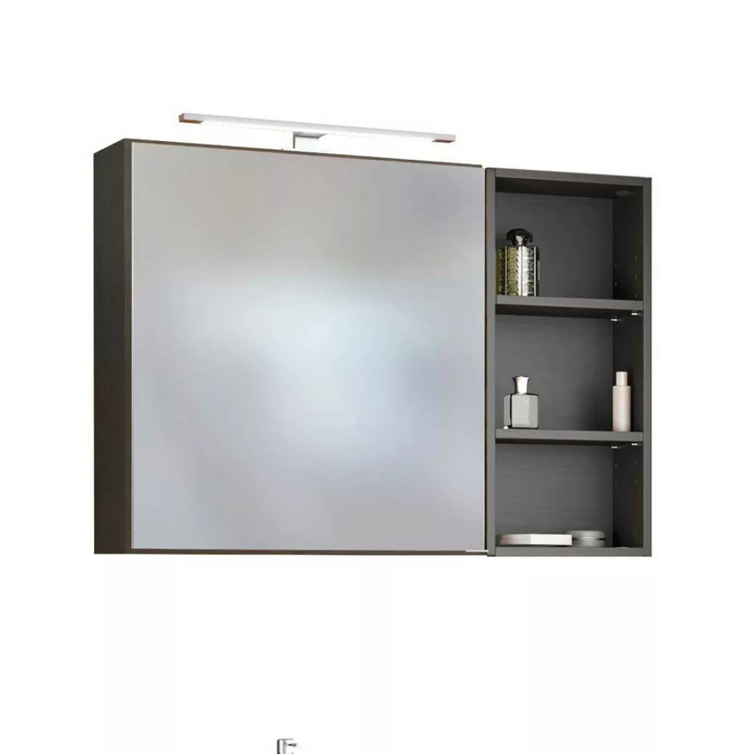 Möbel Kombination für Badezimmer dunkel Grau und Wildeiche Dekor (dreiteili günstig online kaufen