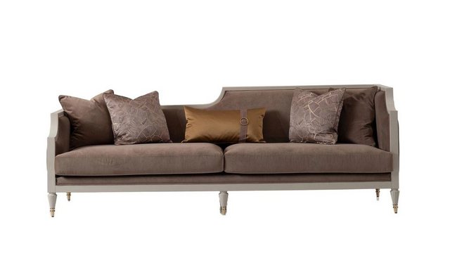 JVmoebel 4-Sitzer Viersitzer Sofa 4 Sitzer Stoffsofa Braun Polstersofa Sofa günstig online kaufen