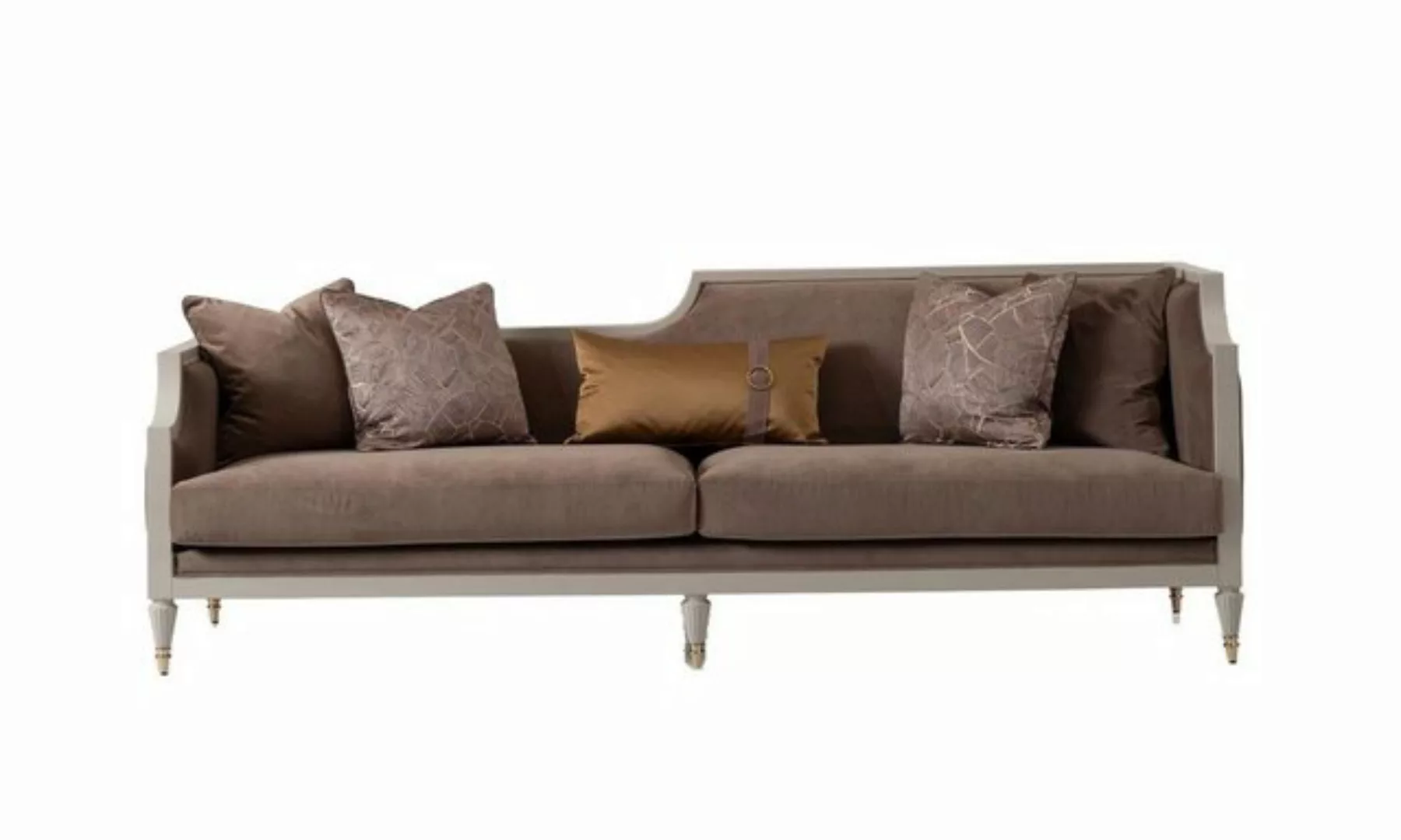 JVmoebel 4-Sitzer Viersitzer Sofa 4 Sitzer Stoffsofa Braun Polstersofa Sofa günstig online kaufen