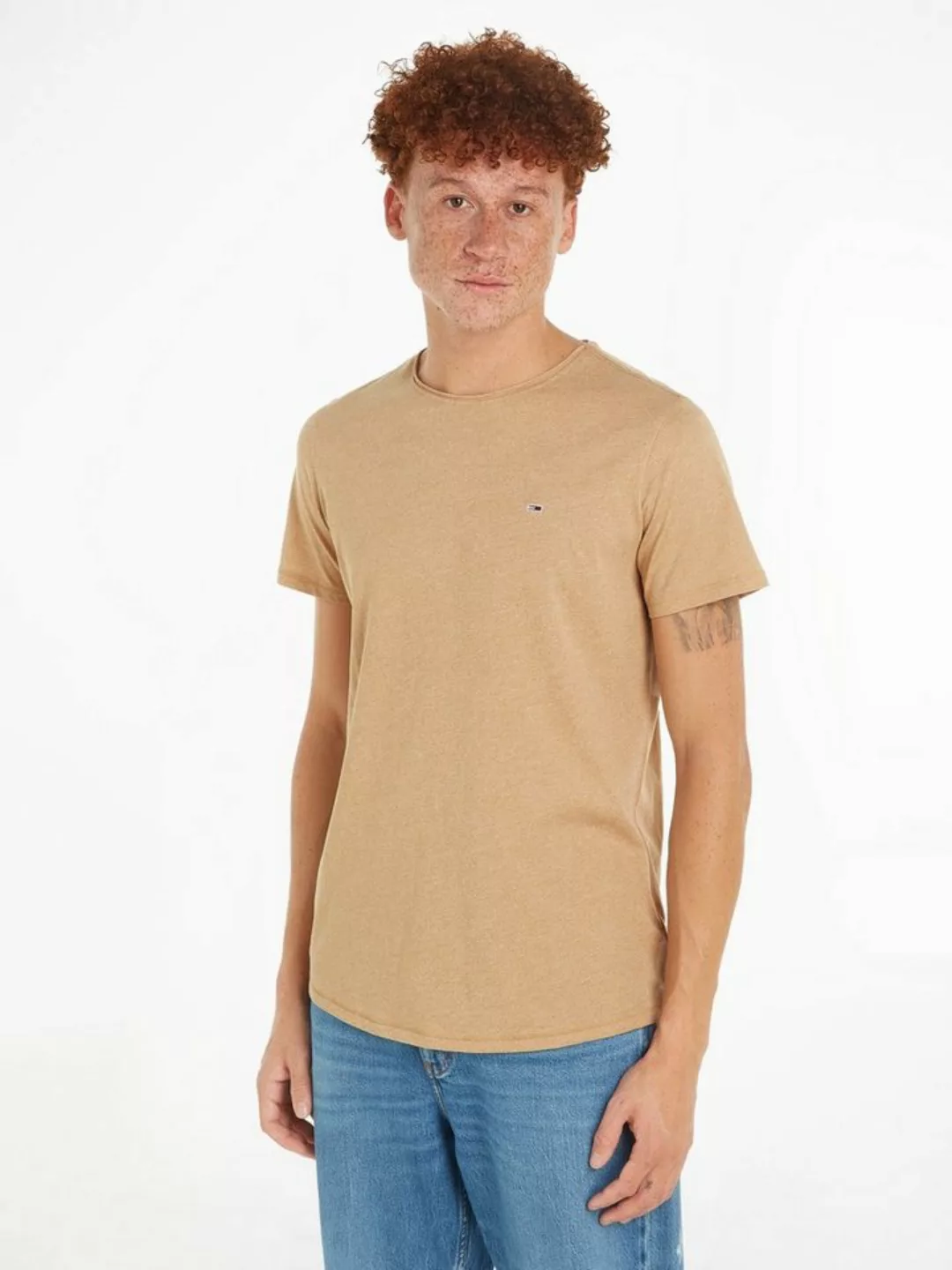 Tommy Jeans T-Shirt TJM SLIM JASPE C NECK Classics Slim Fit mit Markenlabel günstig online kaufen