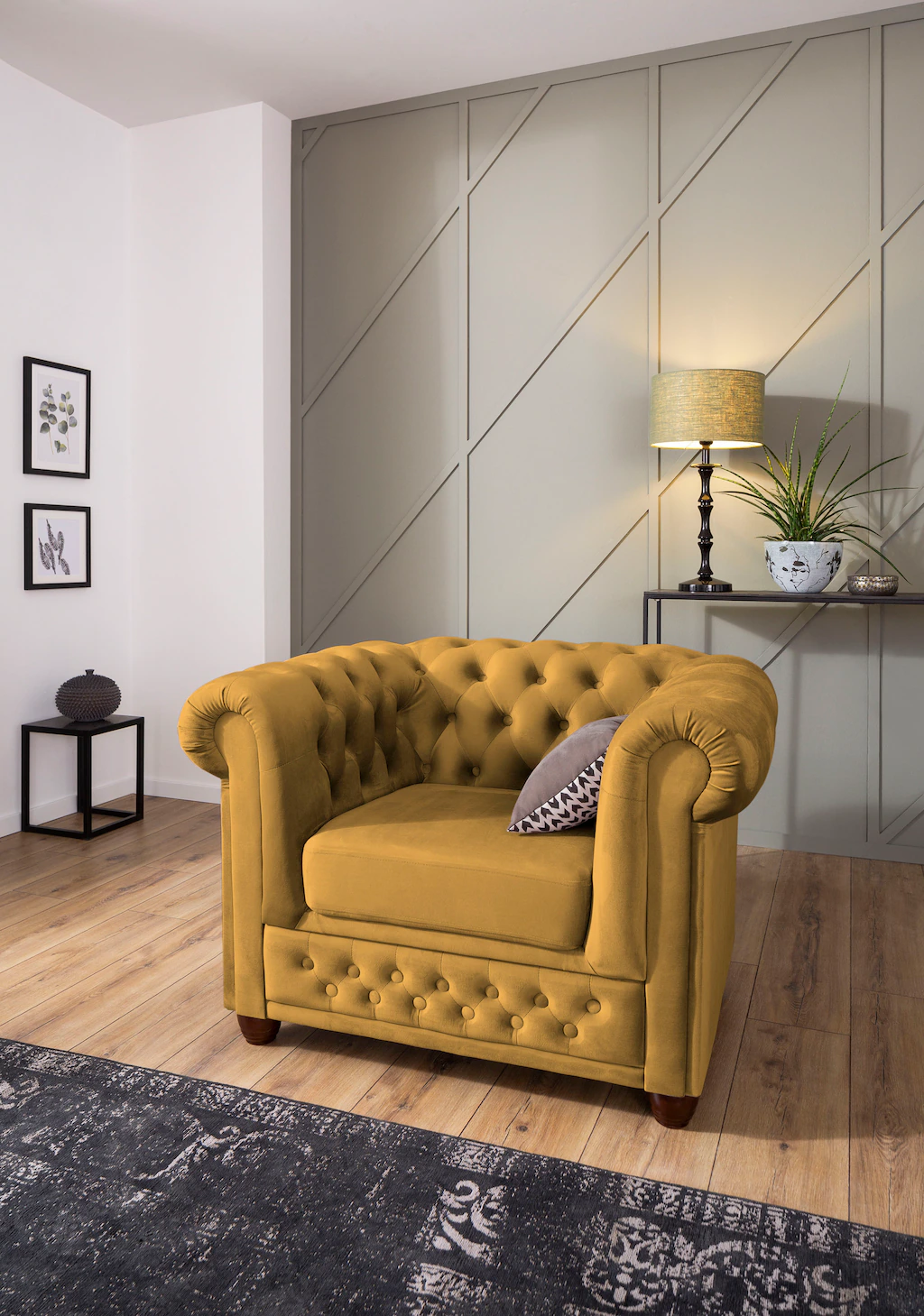 Home affaire Chesterfield-Sessel "New Castle Sessel", hochwertige Knopfheft günstig online kaufen