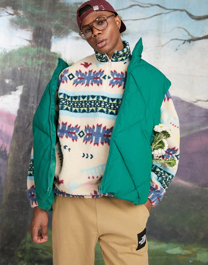ASOS DESIGN – Oversize-Sweatshirt aus Teddyfell mit halblangem Reißverschlu günstig online kaufen