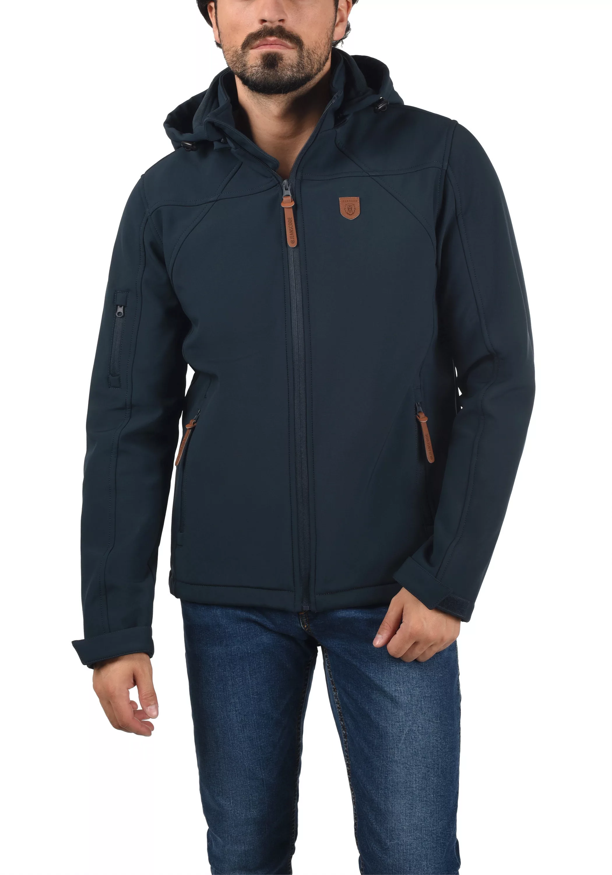 Indicode Softshelljacke IDJonas Übergangsjacke mit abnehmbarer Kapuze günstig online kaufen