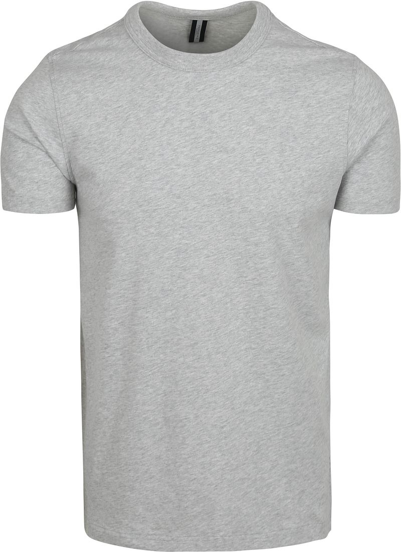 Profuomo T-Shirt Grau Melange - Größe L günstig online kaufen