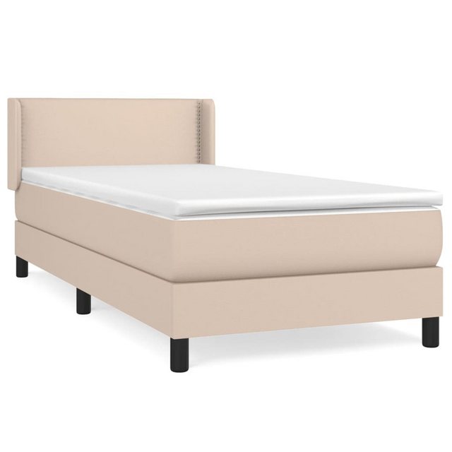 vidaXL Boxspringbett, Boxbett mit Matratze Cappuccino-Braun 80x200cm Kunstl günstig online kaufen