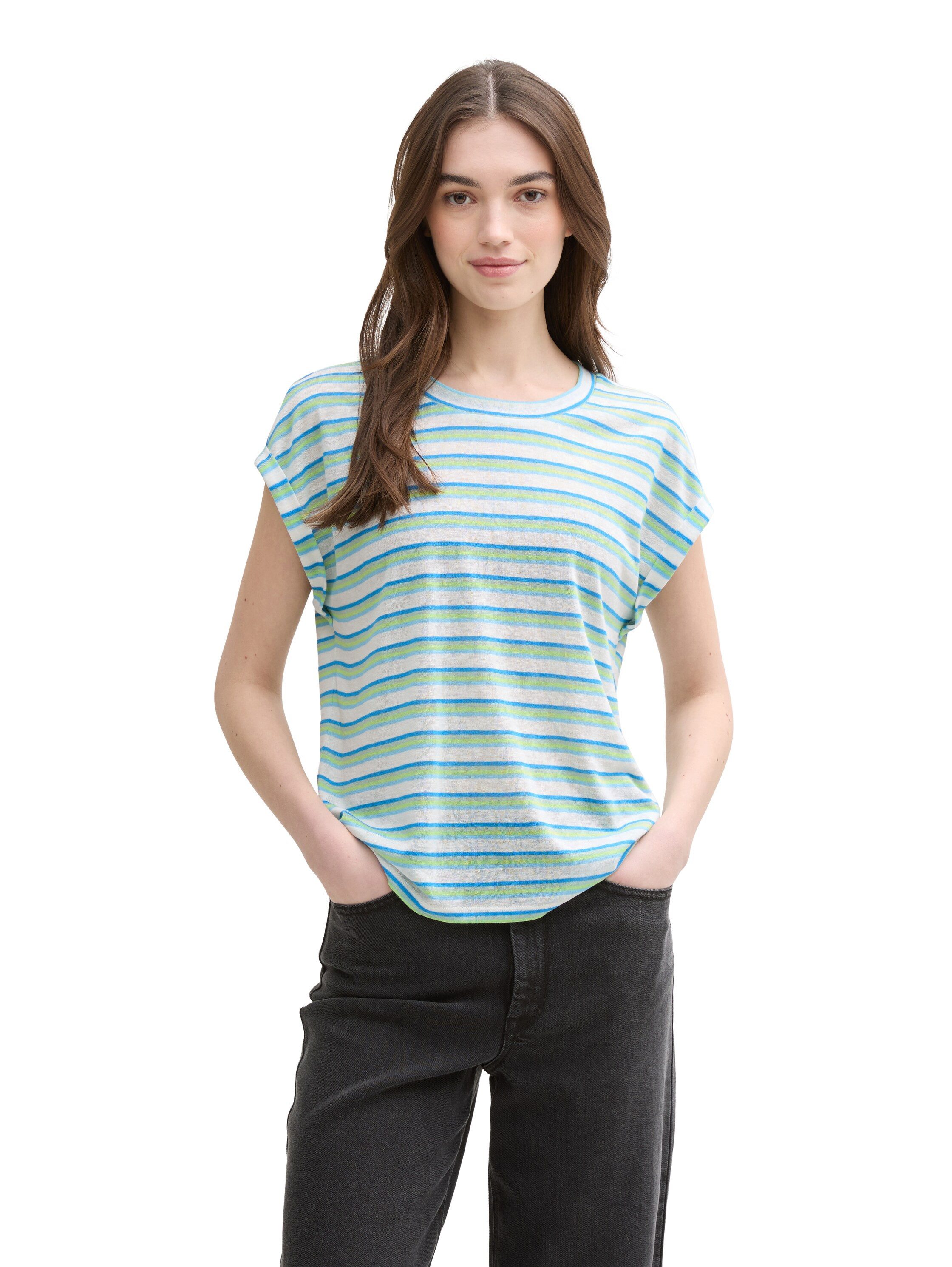TOM TAILOR Denim T-Shirt mit Streifen günstig online kaufen
