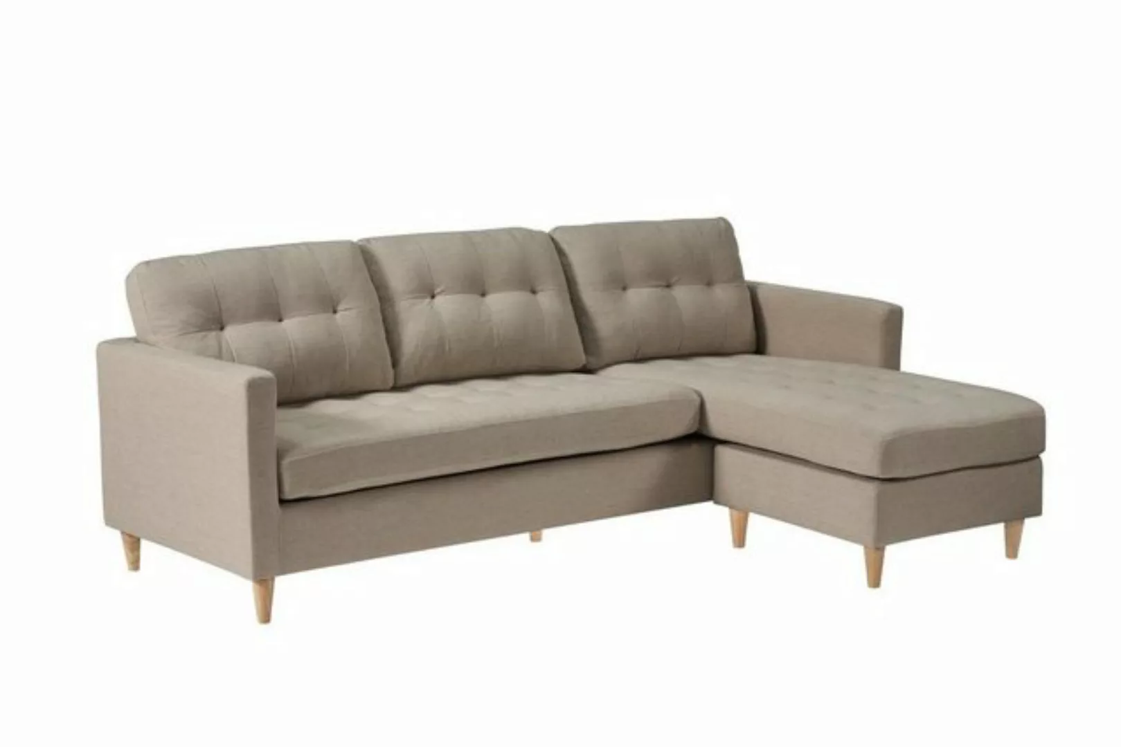 ebuy24 Sofa Marino Chaiselongsofa 3 Personen Stoff sandfarben. günstig online kaufen