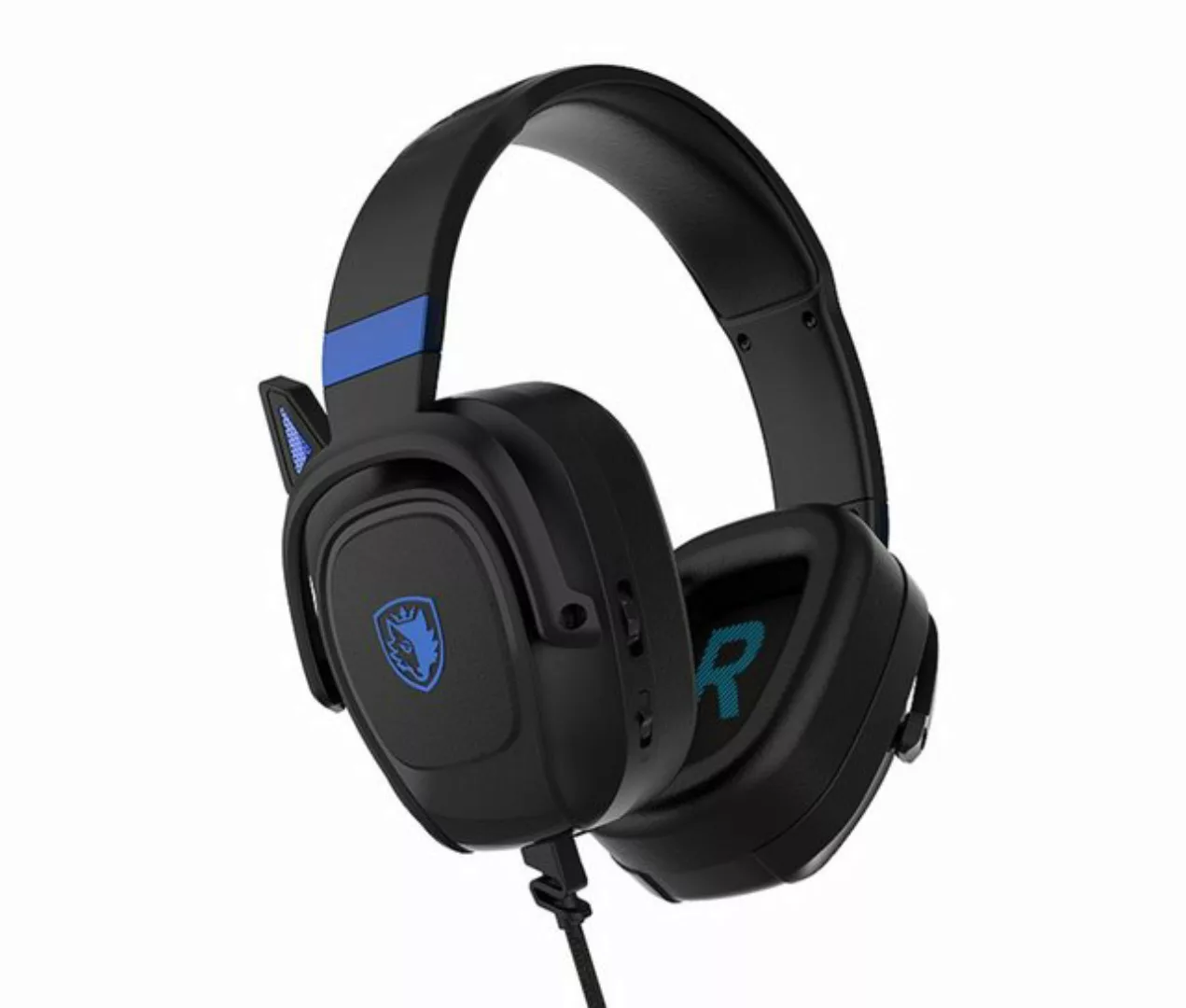 Sades Zpower SA-732 Gaming Headset, schwarz/blau, USB, kabelgebunden Gaming günstig online kaufen
