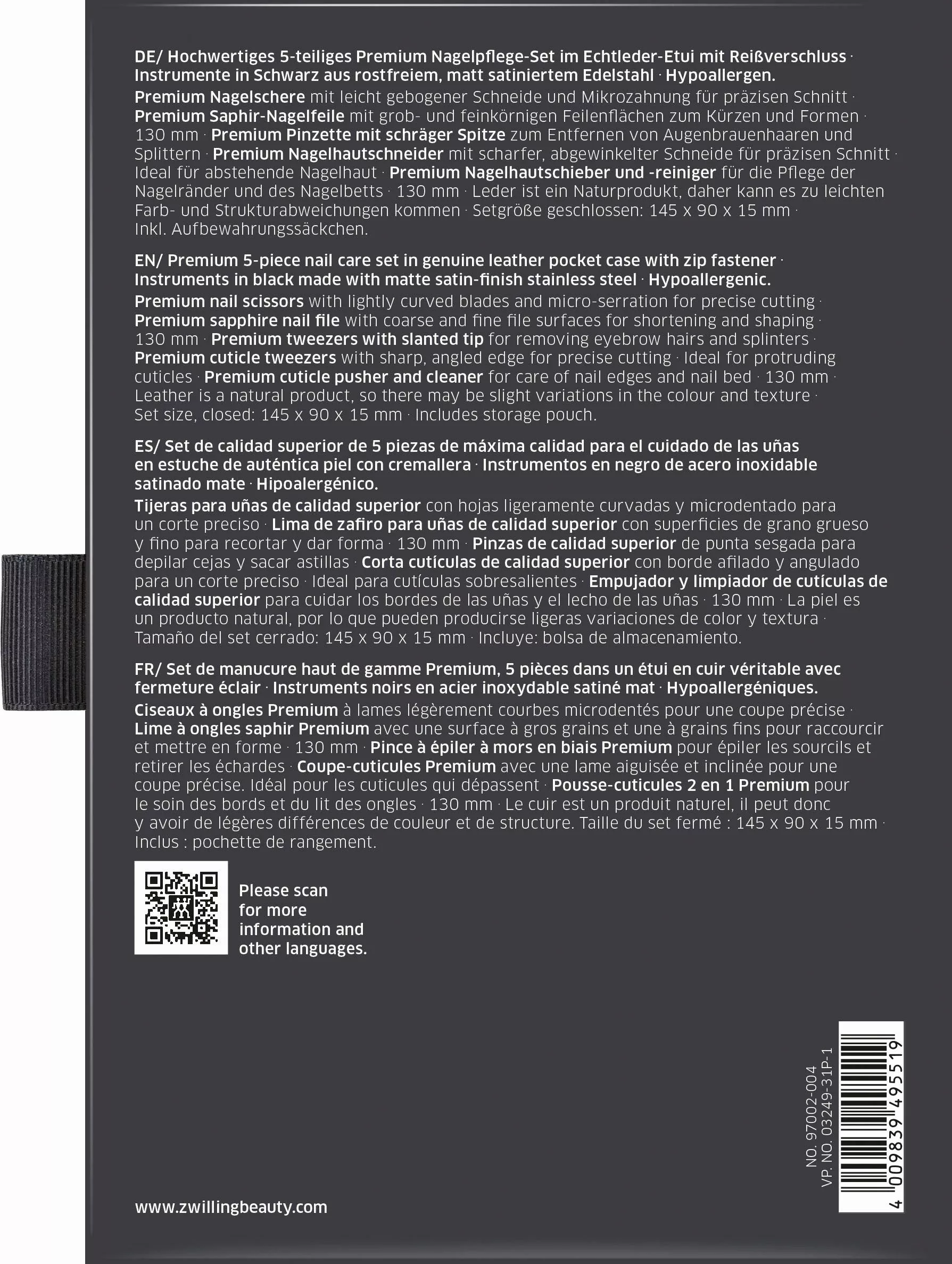 Zwilling Maniküre-Etui PREMIUM BLACK, 5 tlg., günstig online kaufen