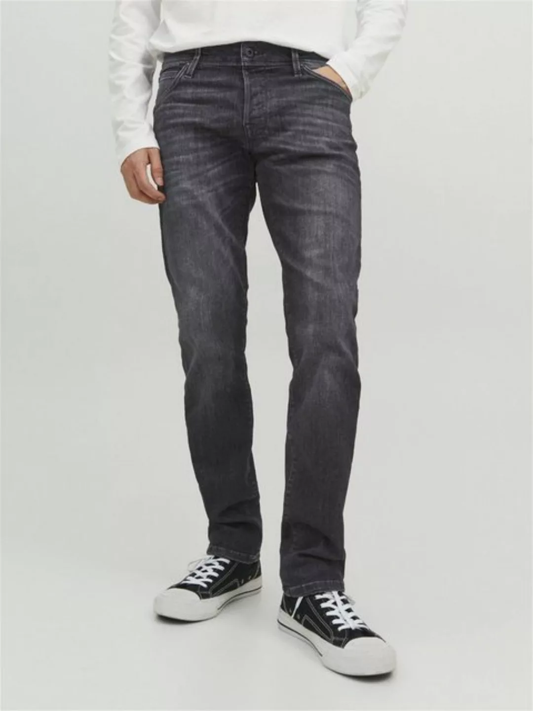 Jack & Jones Herren Jeans JJIGLENN JJFOX BL 655 50SPS - Slim Fit - Schwarz günstig online kaufen