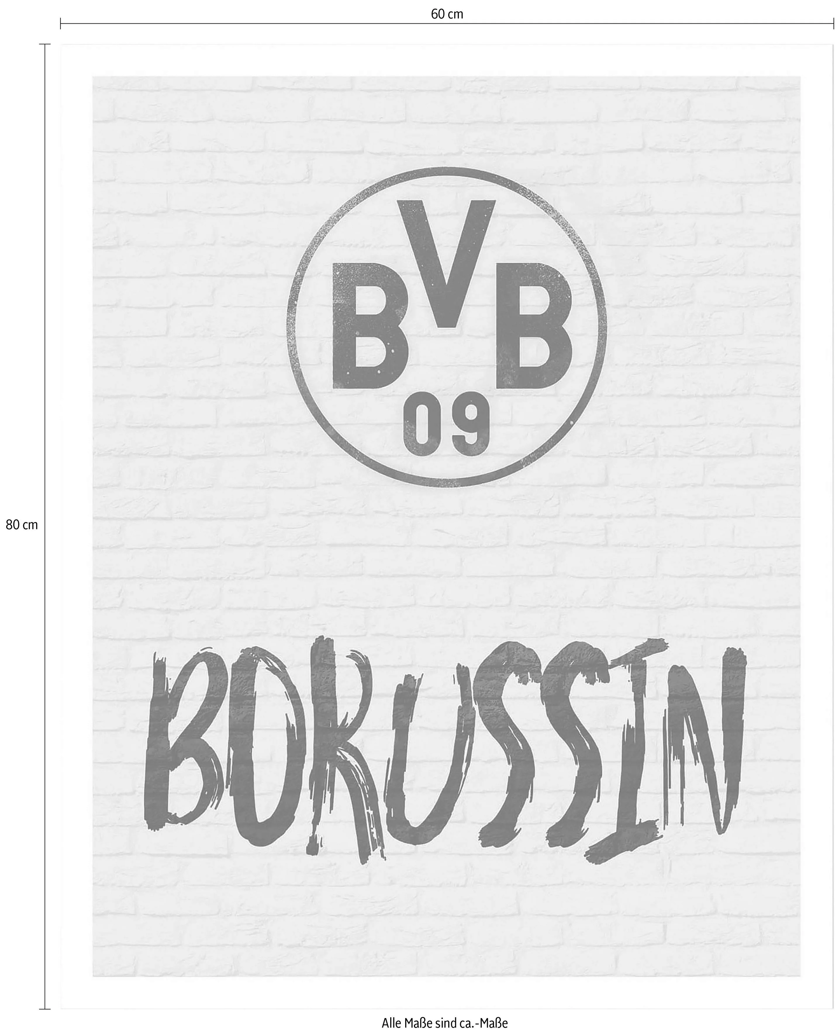 Wall-Art Poster "BVB Borussin Fußball Deko", Poster ohne Bilderrahmen günstig online kaufen