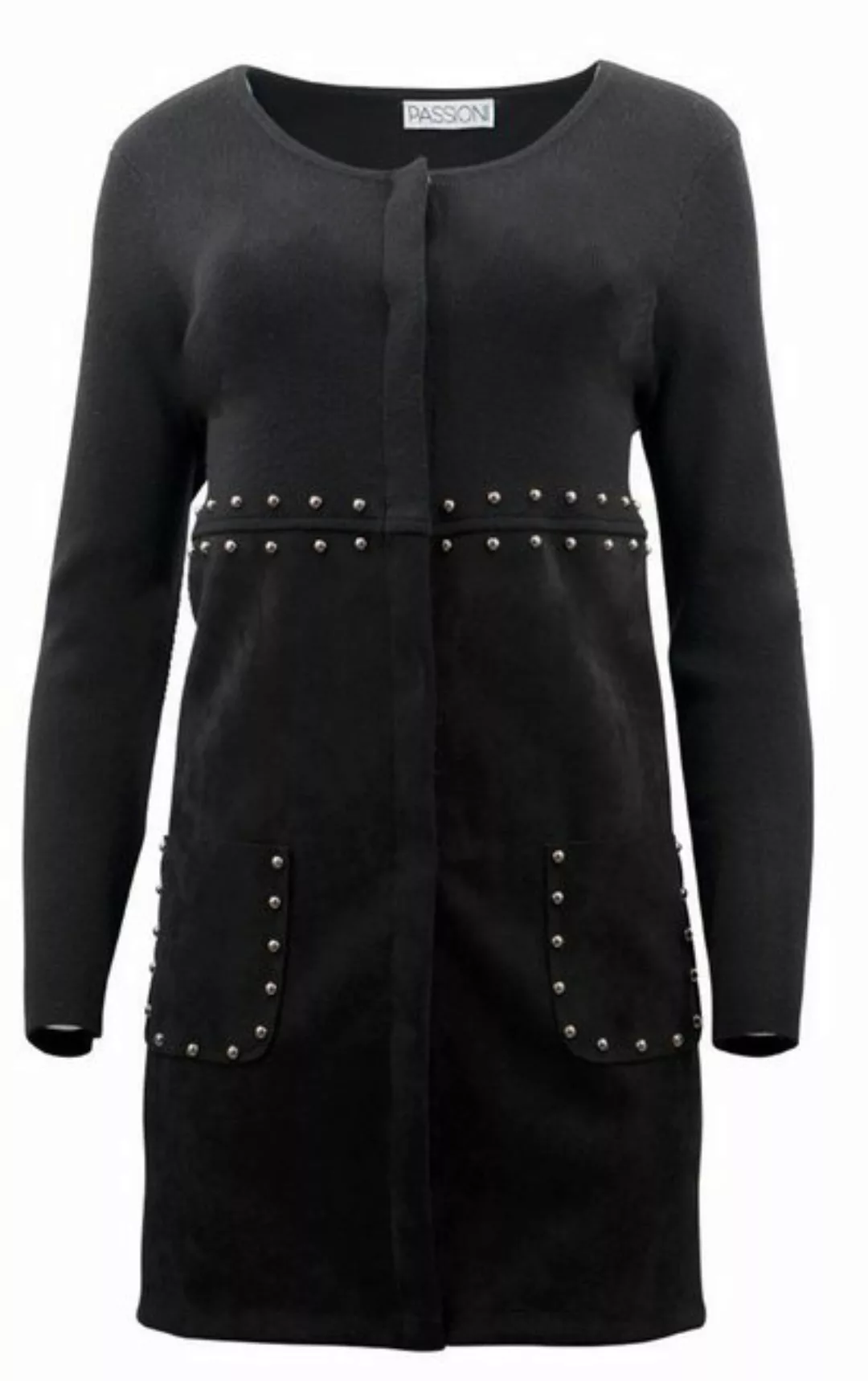 Passioni Langjacke Feminine Jacke im Materialmix mit Nietendetails günstig online kaufen