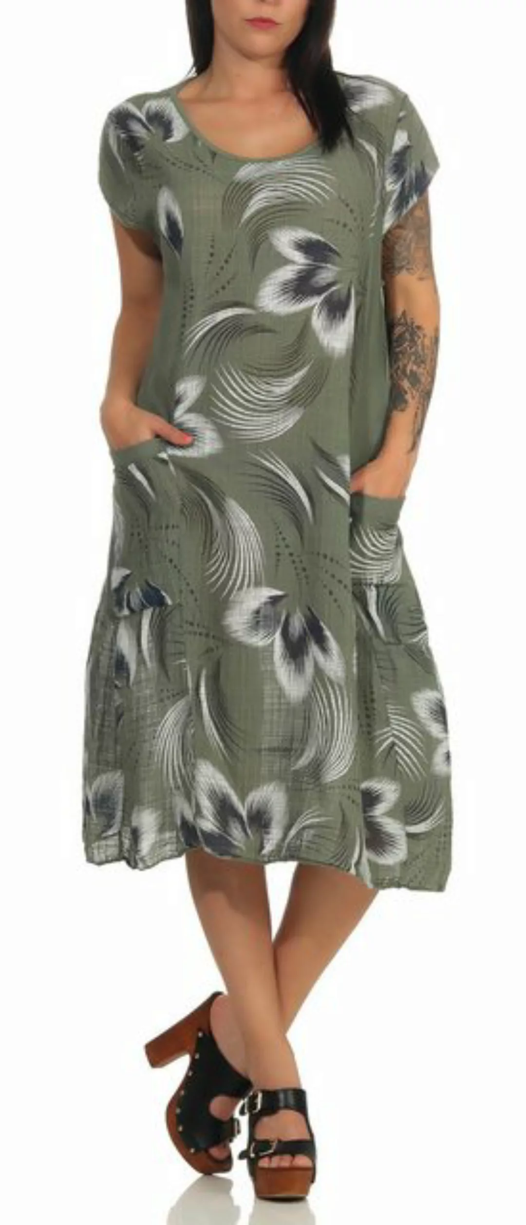 CLEO STYLE Sommerkleid Sommerkleid 49 Oliv 36-42 günstig online kaufen