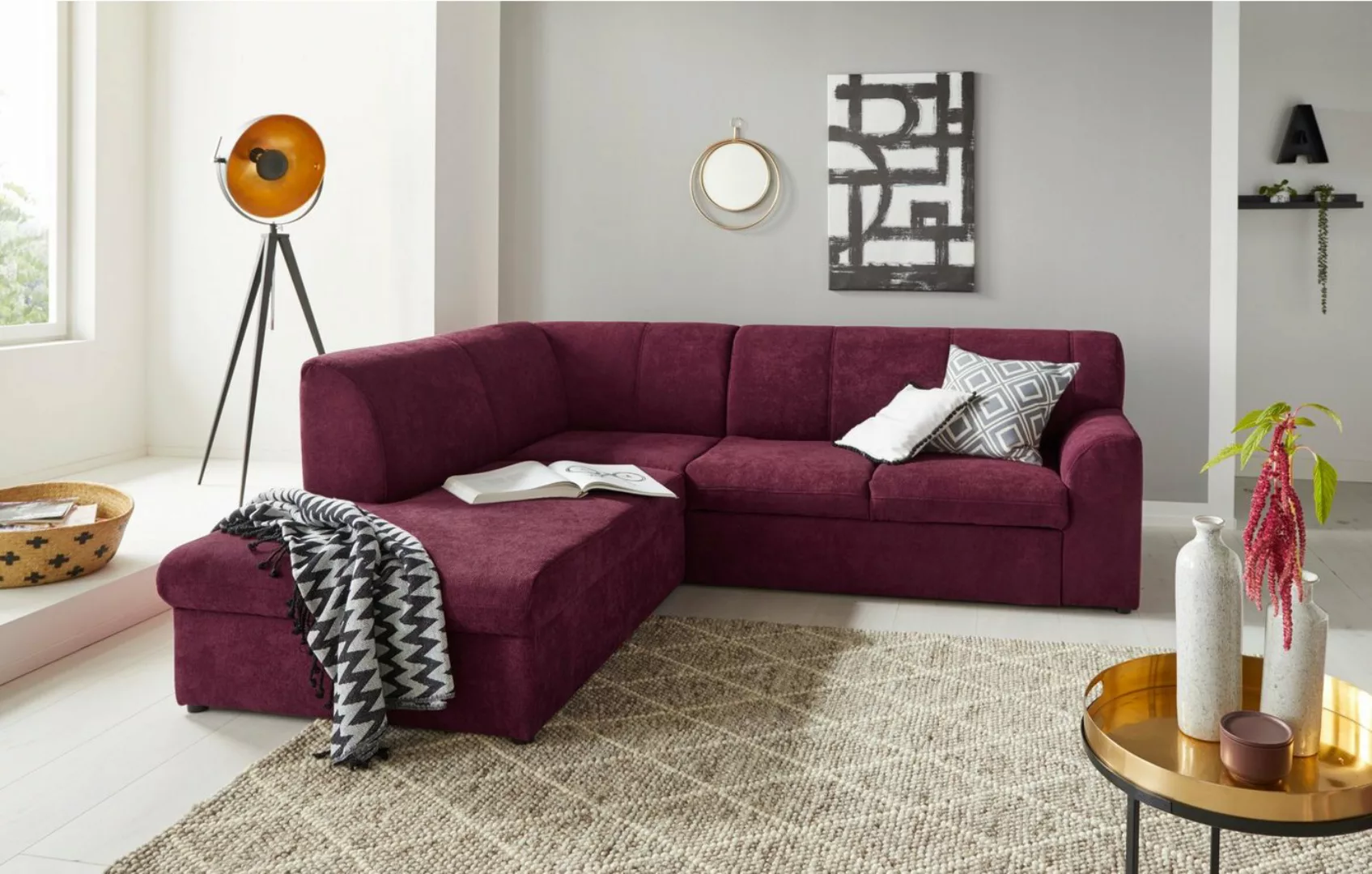 DOMO collection Ecksofa "Topper L-Form", mit Ottomane, wahlweise mit Schlaf günstig online kaufen