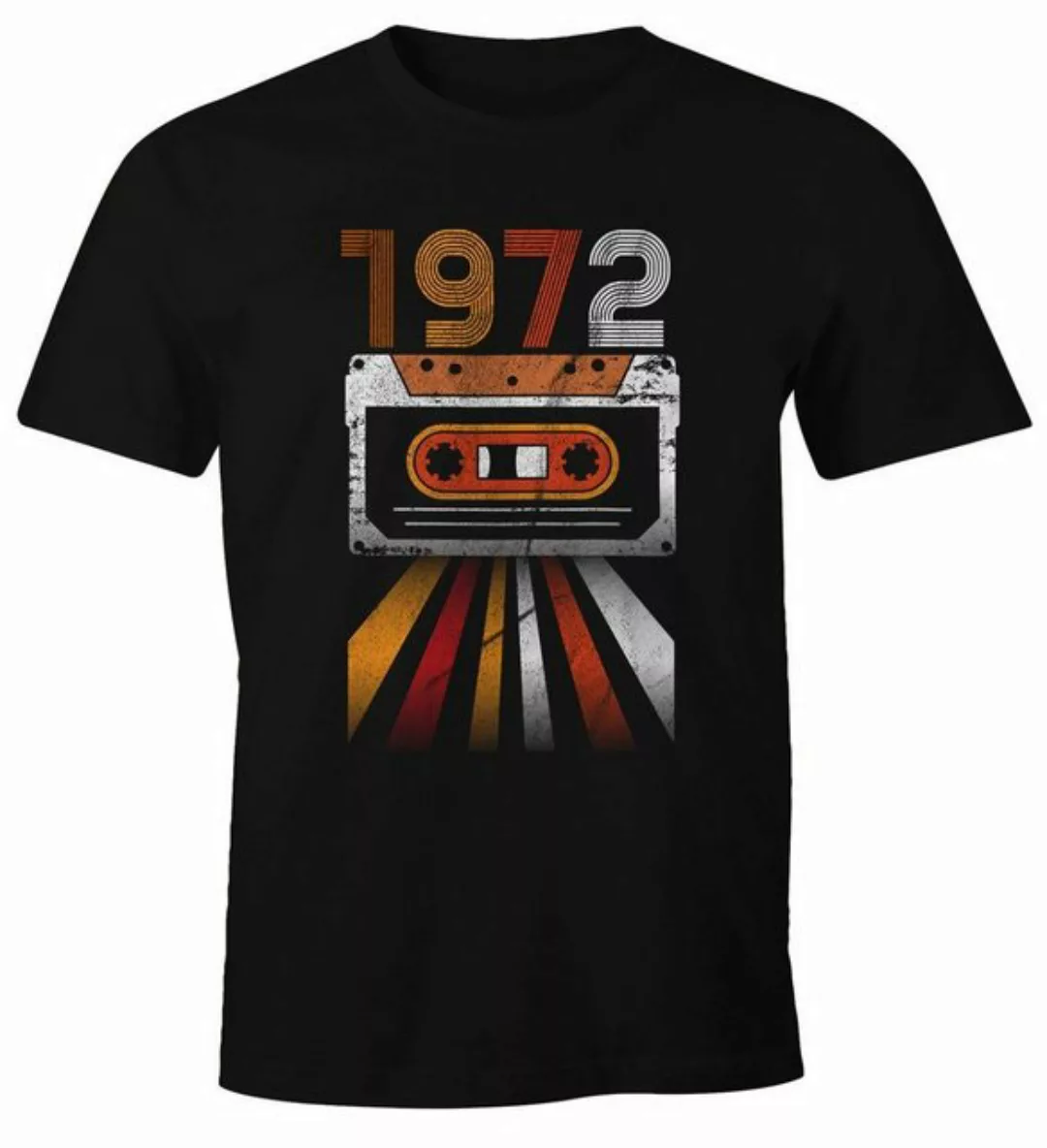 MoonWorks Print-Shirt Herren T-Shirt Geburtstag Retro 70er Jahre Vintage Si günstig online kaufen