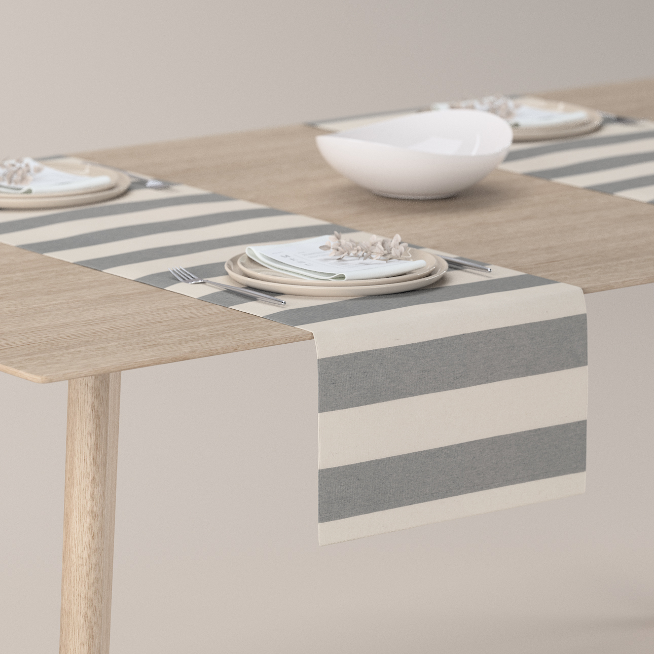 Tischläufer, weiß-grau, 40 x 130 cm, Quadro (143-91) günstig online kaufen