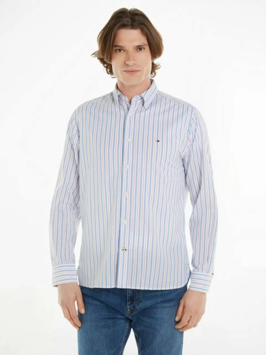 Tommy Hilfiger Langarmhemd NATURAL SOFT EASY STP RF SHIRT mit Knopfleiste günstig online kaufen
