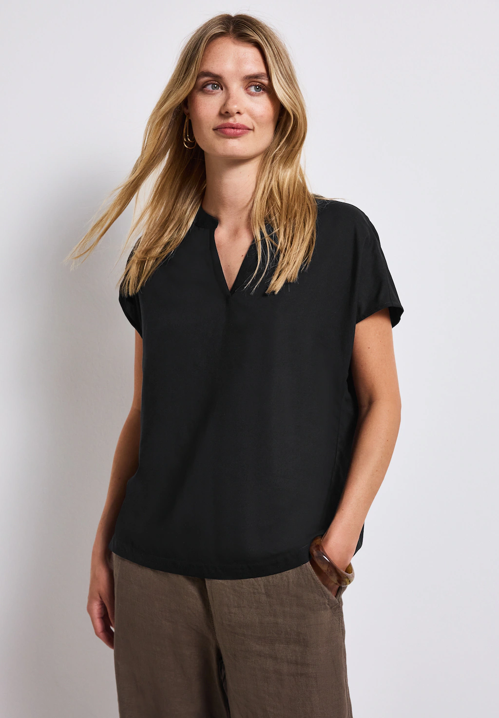 STREET ONE Kurzarmbluse, aus softer Viskose günstig online kaufen