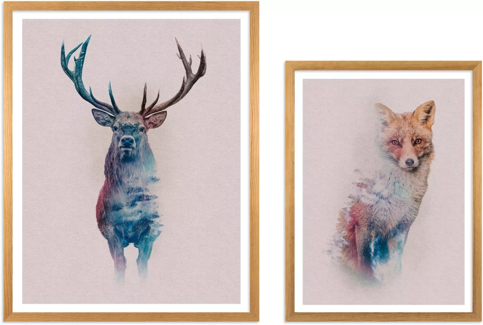 Komar Bild mit Rahmen »Animal Forest«, (2 St.), maschinell günstig online kaufen