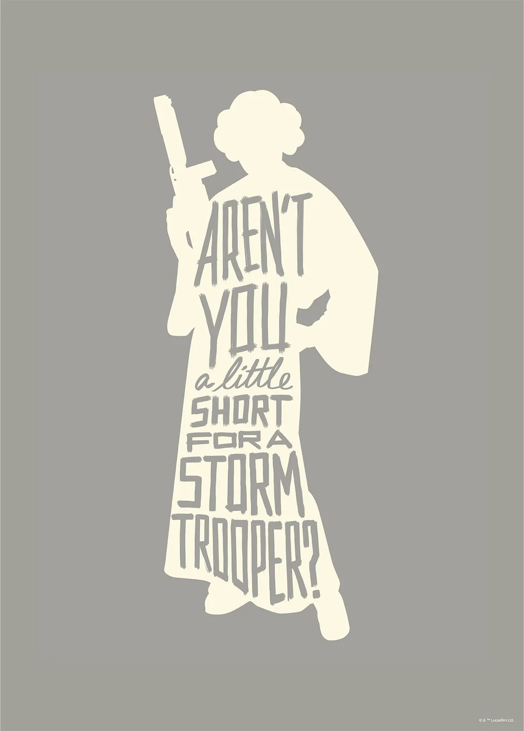 Komar Bild "Star Wars Silhouette Quotes Leia", Disney, (1 St.), Wandbild zu günstig online kaufen