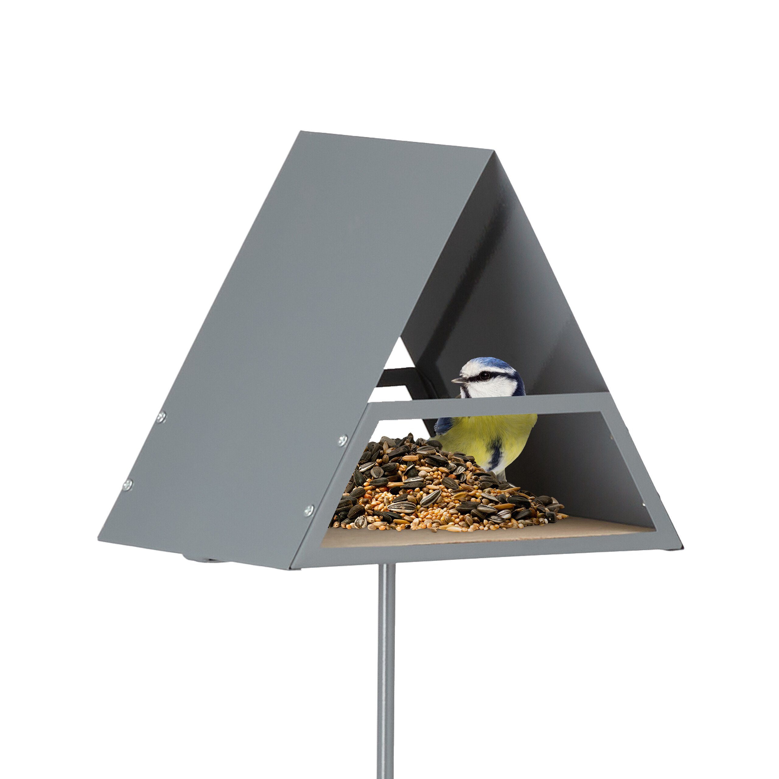 relaxdays Vogelhaus Vogelfutterhaus mit Erdspieß günstig online kaufen