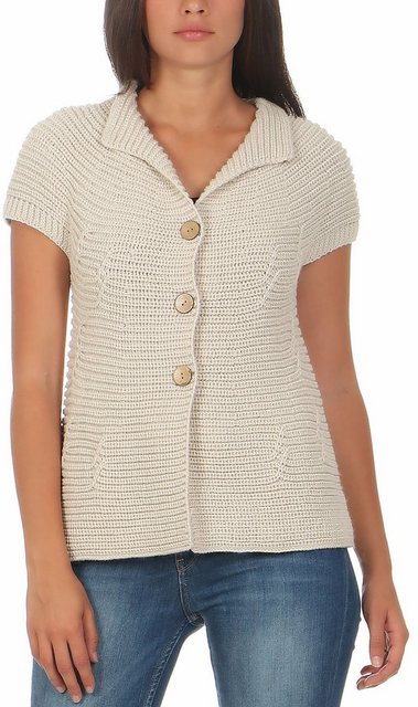 malito more than fashion Strickweste 5060 kurzarm Strickjacke mit Knöpfen E günstig online kaufen