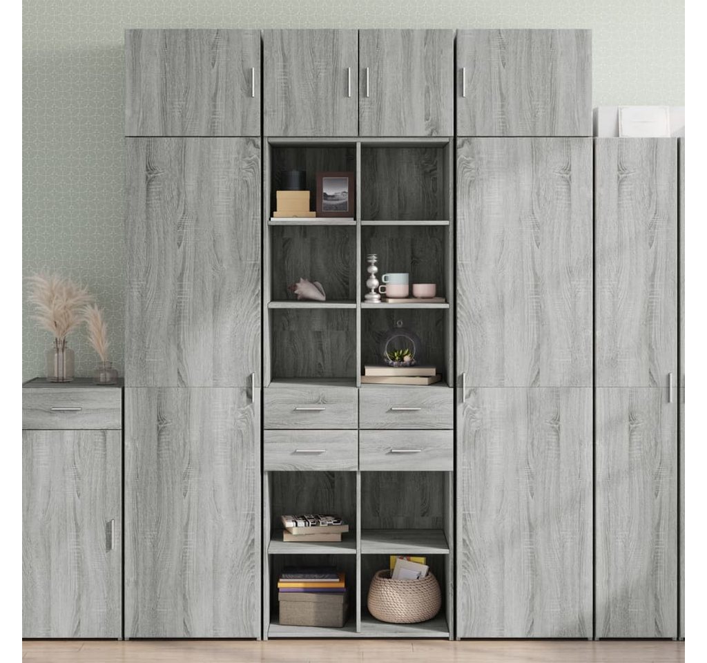 vidaXL Schrankmodule Hochschrank Grau Sonoma 70x42,5x225 cm Holzwerkstoff günstig online kaufen