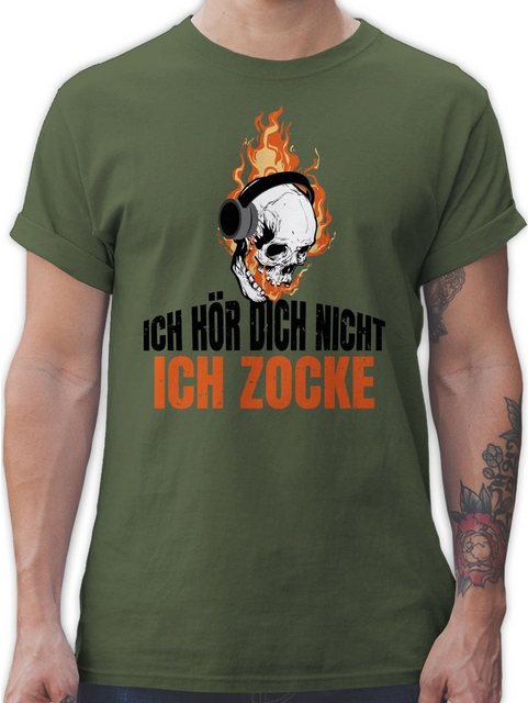 Shirtracer T-Shirt Ich hör dich nicht Ich zocke Totenkopf Nerd Geschenke günstig online kaufen