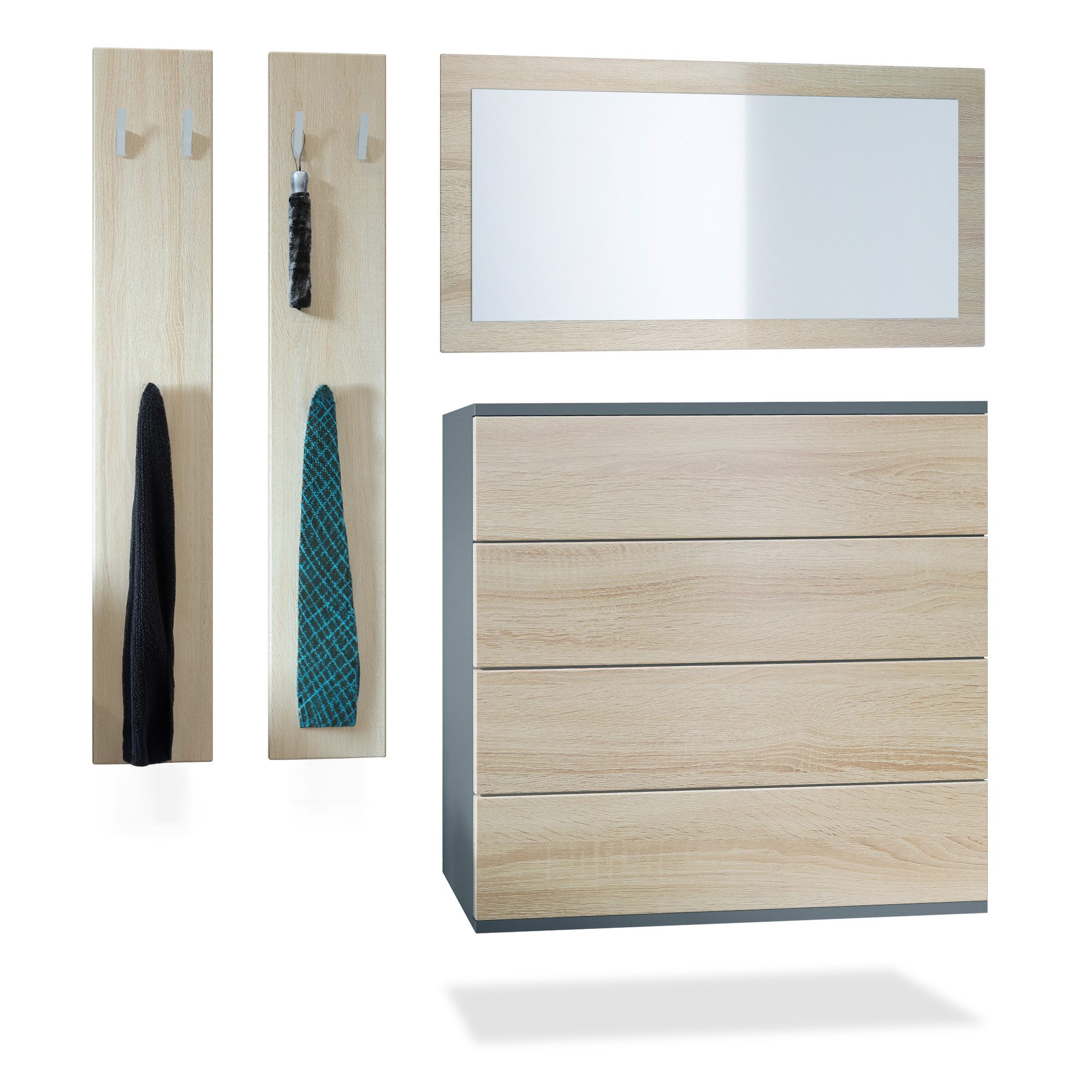 Vladon Garderoben-Set Horizon, (Garderoben-Set, bestehend aus günstig online kaufen