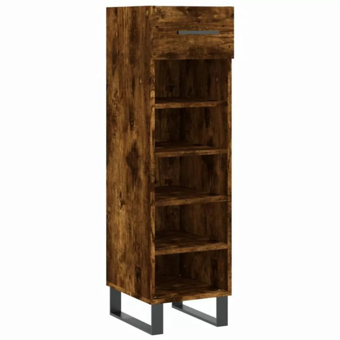 vidaXL Kleiderschrank Schuhschrank Räuchereiche 30x35x105 cm Holzwerkstoff günstig online kaufen