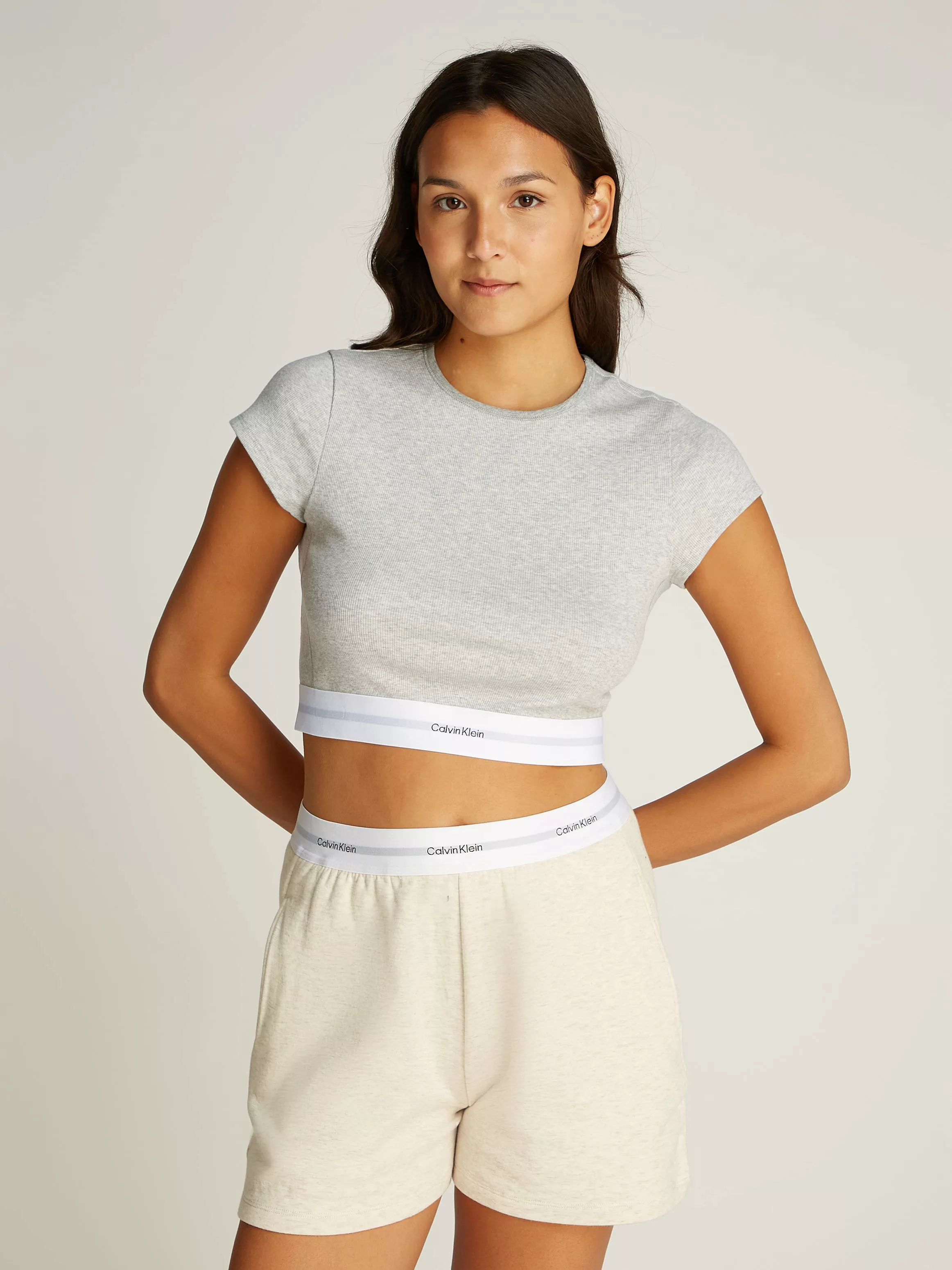 Calvin Klein Underwear T-Shirt "RIB CROP TEE", mit extra kurzem Schnitt günstig online kaufen