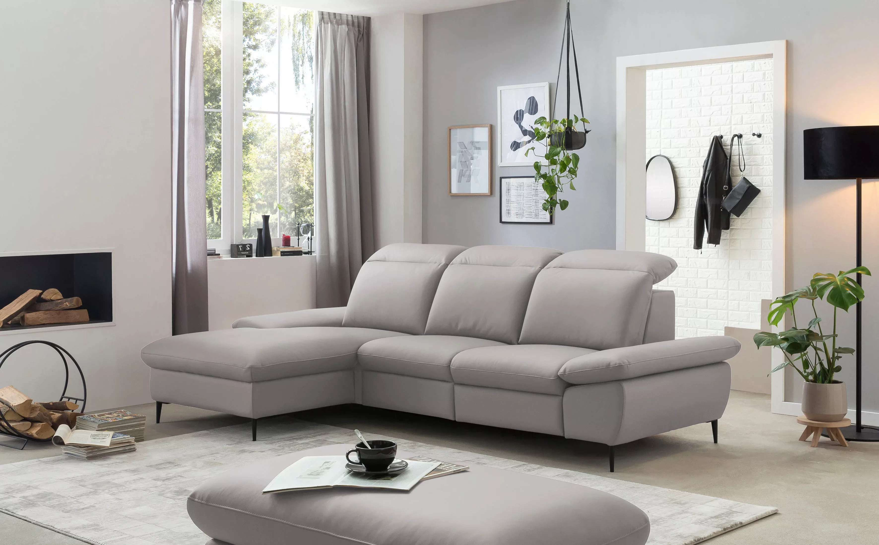 Places of Style Ecksofa "Amalfi L-Form", mit verstellbaren Kopfstützen und günstig online kaufen