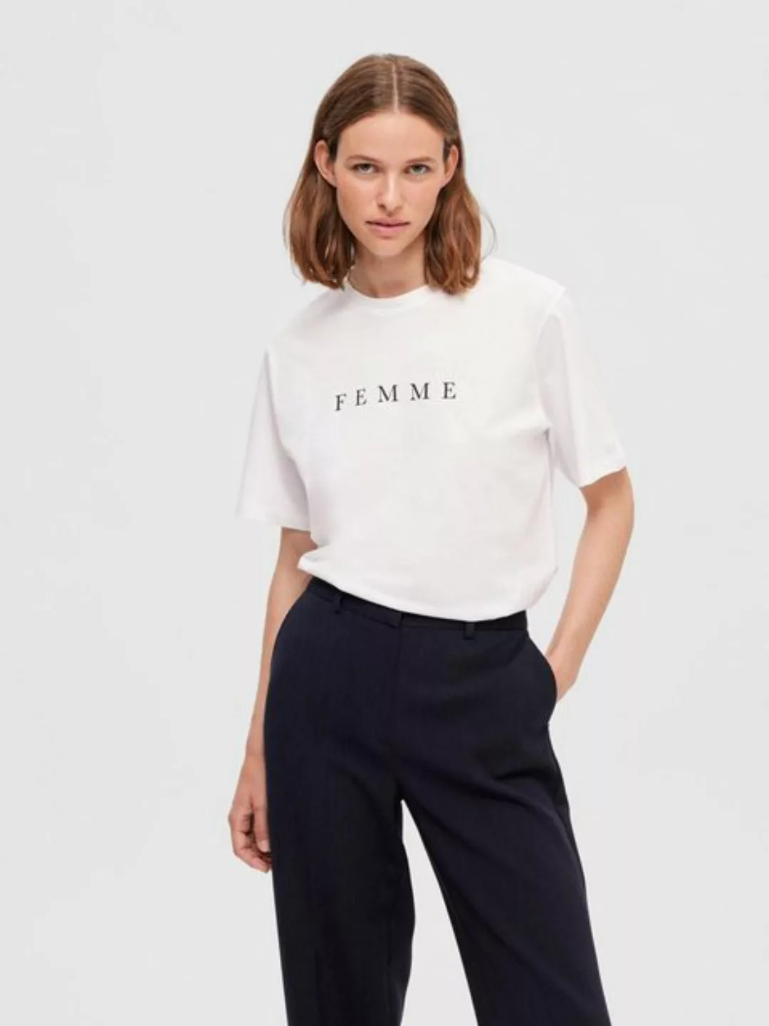 SELECTED FEMME Kurzarmshirt VILJA (1-tlg) Plain/ohne Details günstig online kaufen