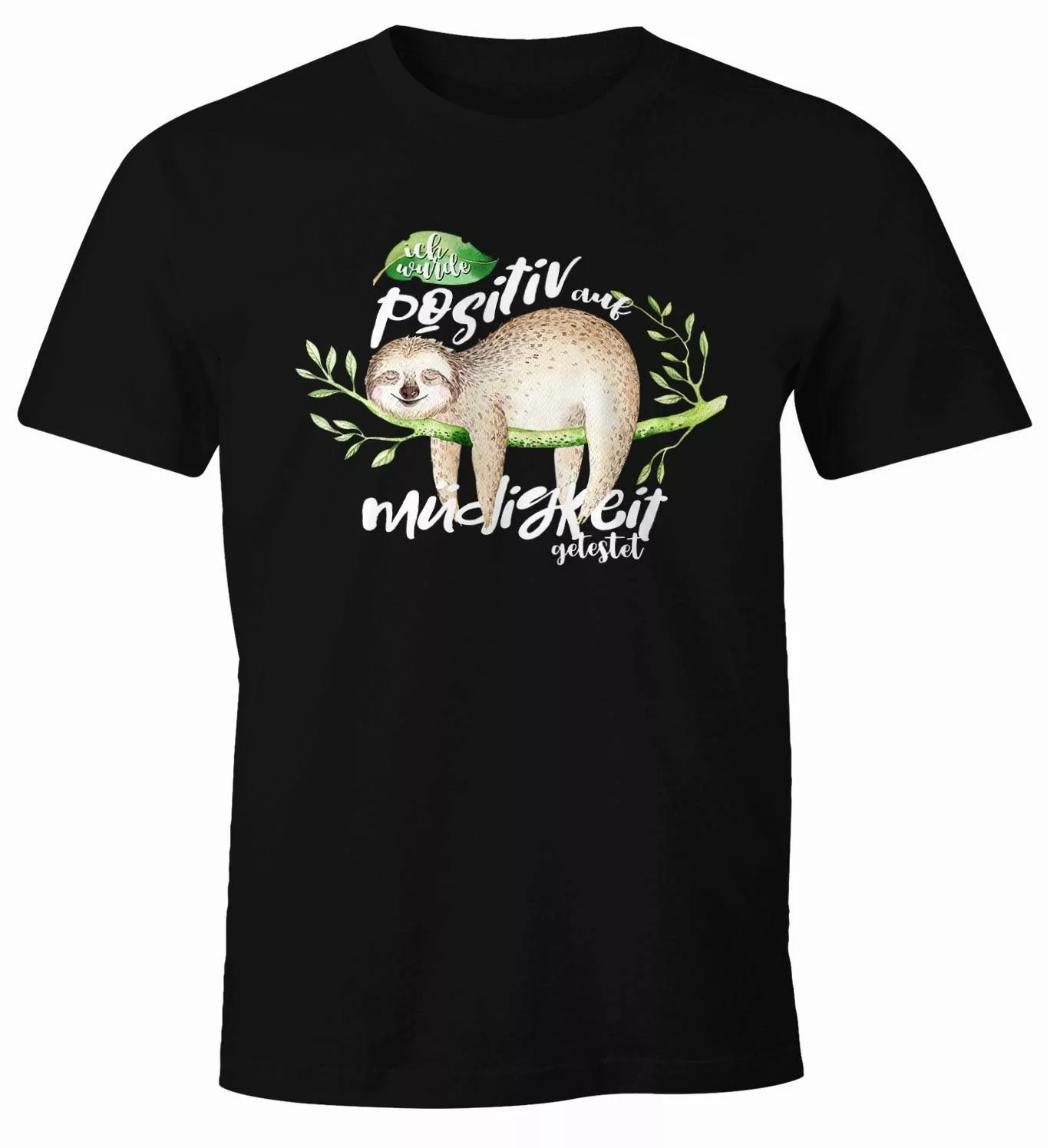 MoonWorks Print-Shirt Herren T-Shirt Faultier Ich günstig online kaufen