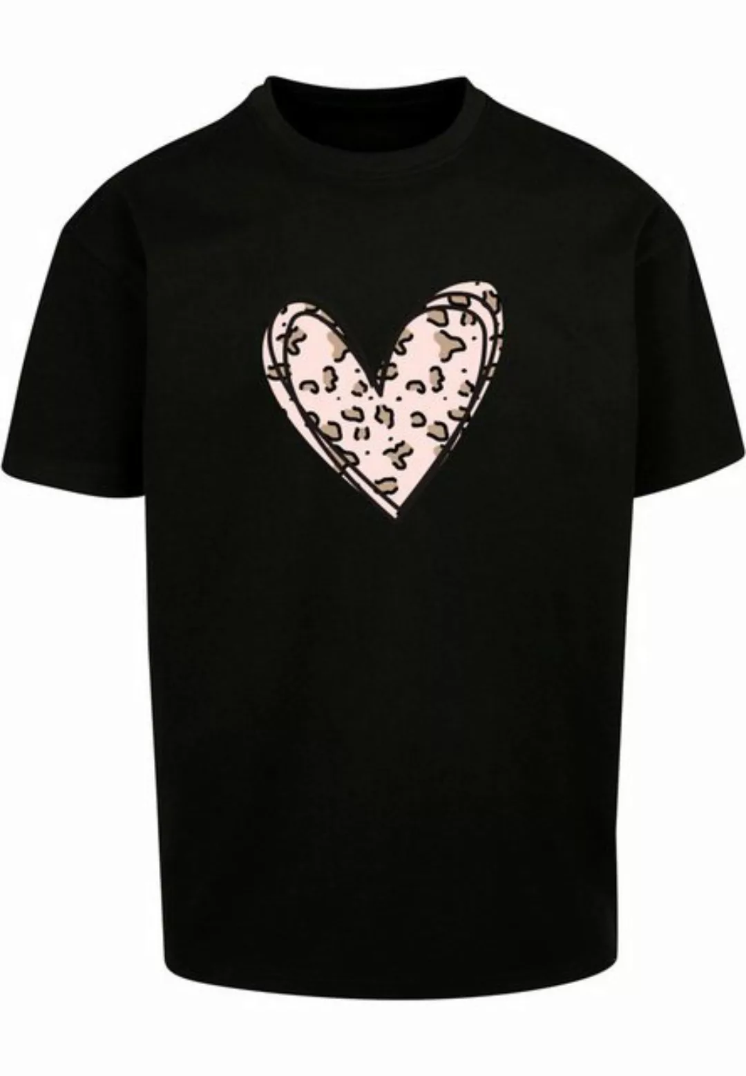 Merchcode T-Shirt Herren Valentines Day - Leopard Heart Heavy Oversize Tee günstig online kaufen