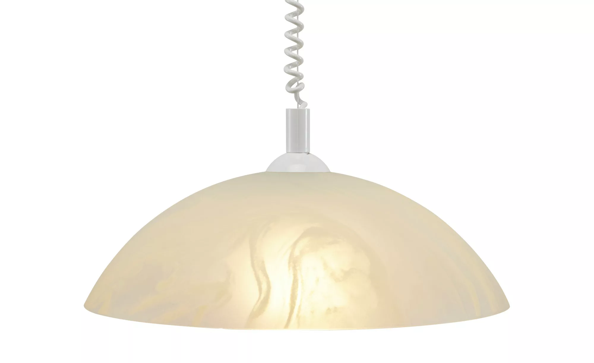 Pendelleuchte, 1-flammig, Glas Alabaster weiß - weiß - 100 cm - Lampen & Le günstig online kaufen