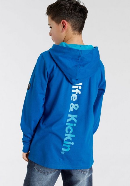 Alife & Kickin Kapuzenshirt Logo-Print modischer Rückenprint im Farbverlauf günstig online kaufen