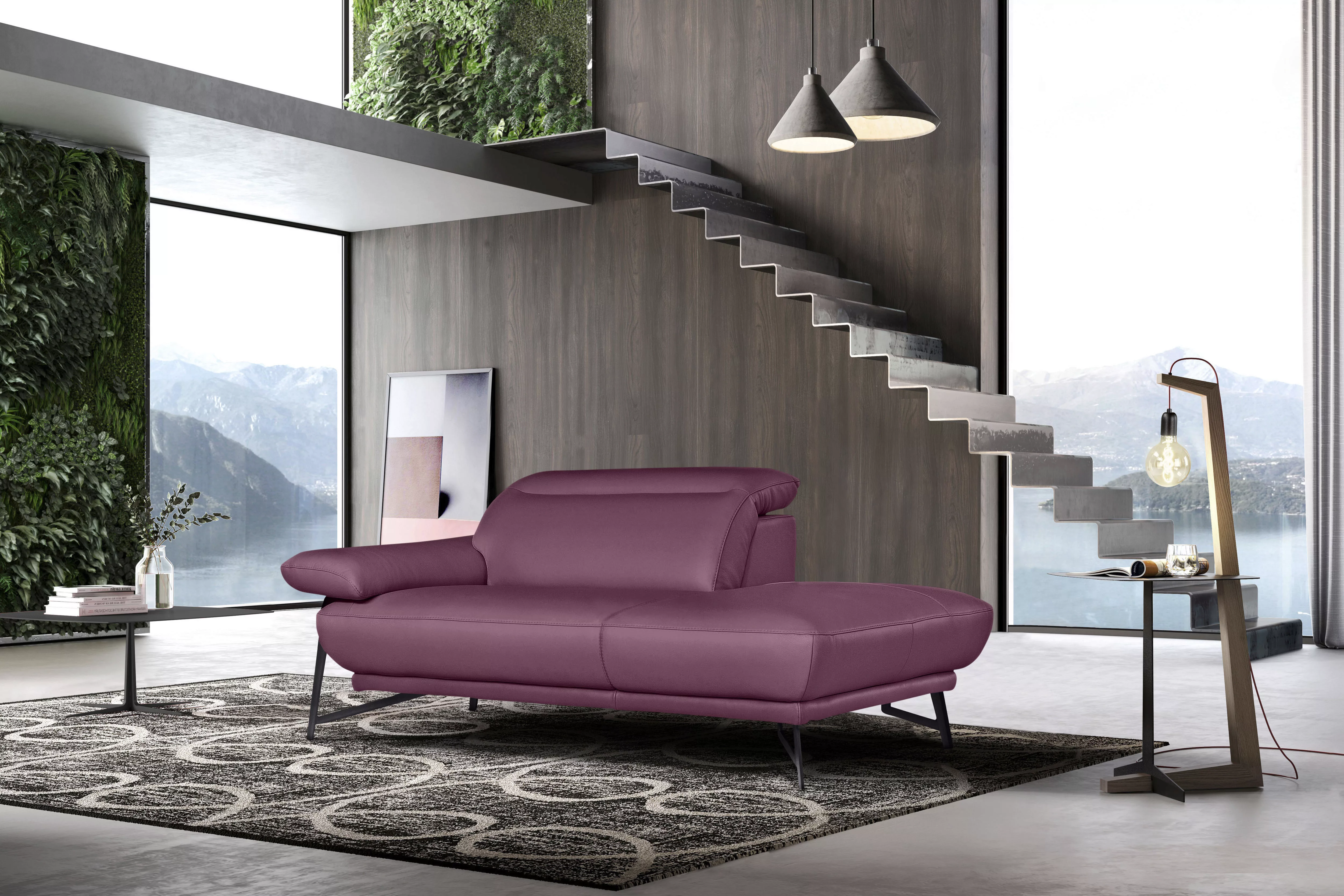 Egoitaliano Ottomane "Anais, Designsofa mit hohem Sitzkomfort, Designfuß", günstig online kaufen