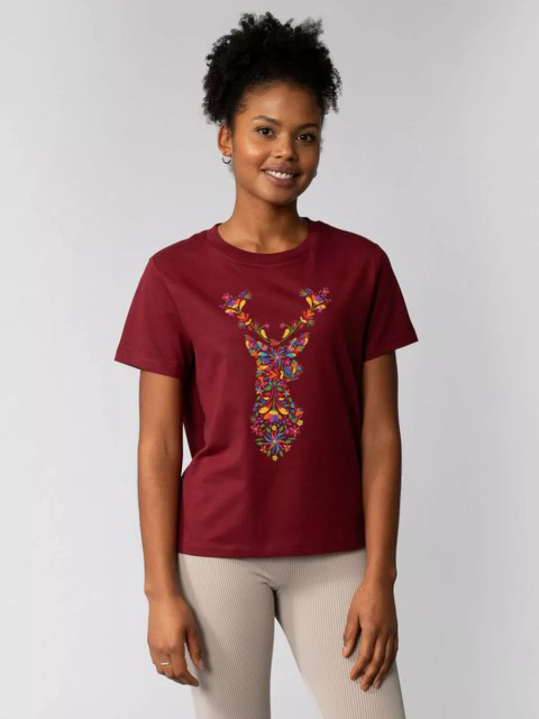 wat? Apparel T-Shirt Floral Deer günstig online kaufen