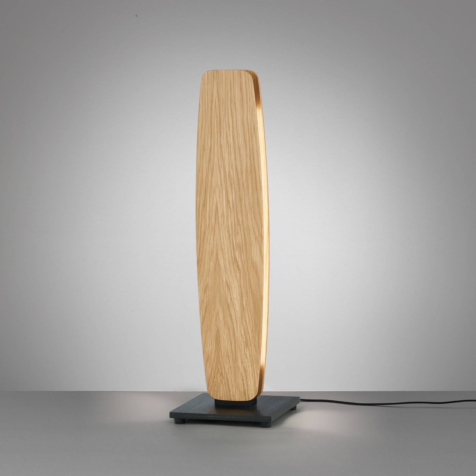 Quitani LED-Tischleuchte Persida, Höhe 50 cm, Eiche, 2.700 K günstig online kaufen